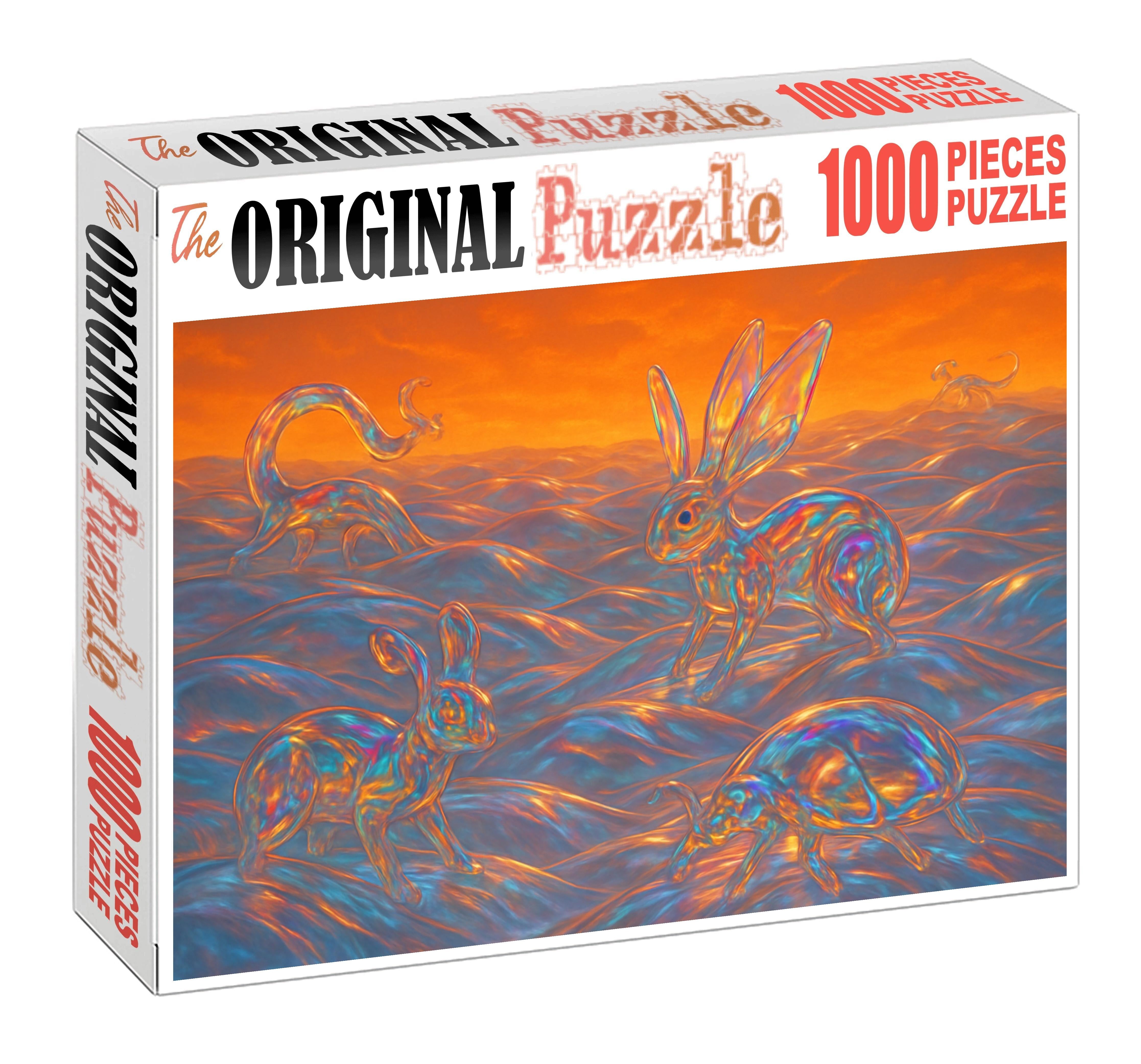 The Glass Menagerie Of Forgotten Dreams Crystalline Creatures Amidst Endless Dunes Unique Puzzle Design