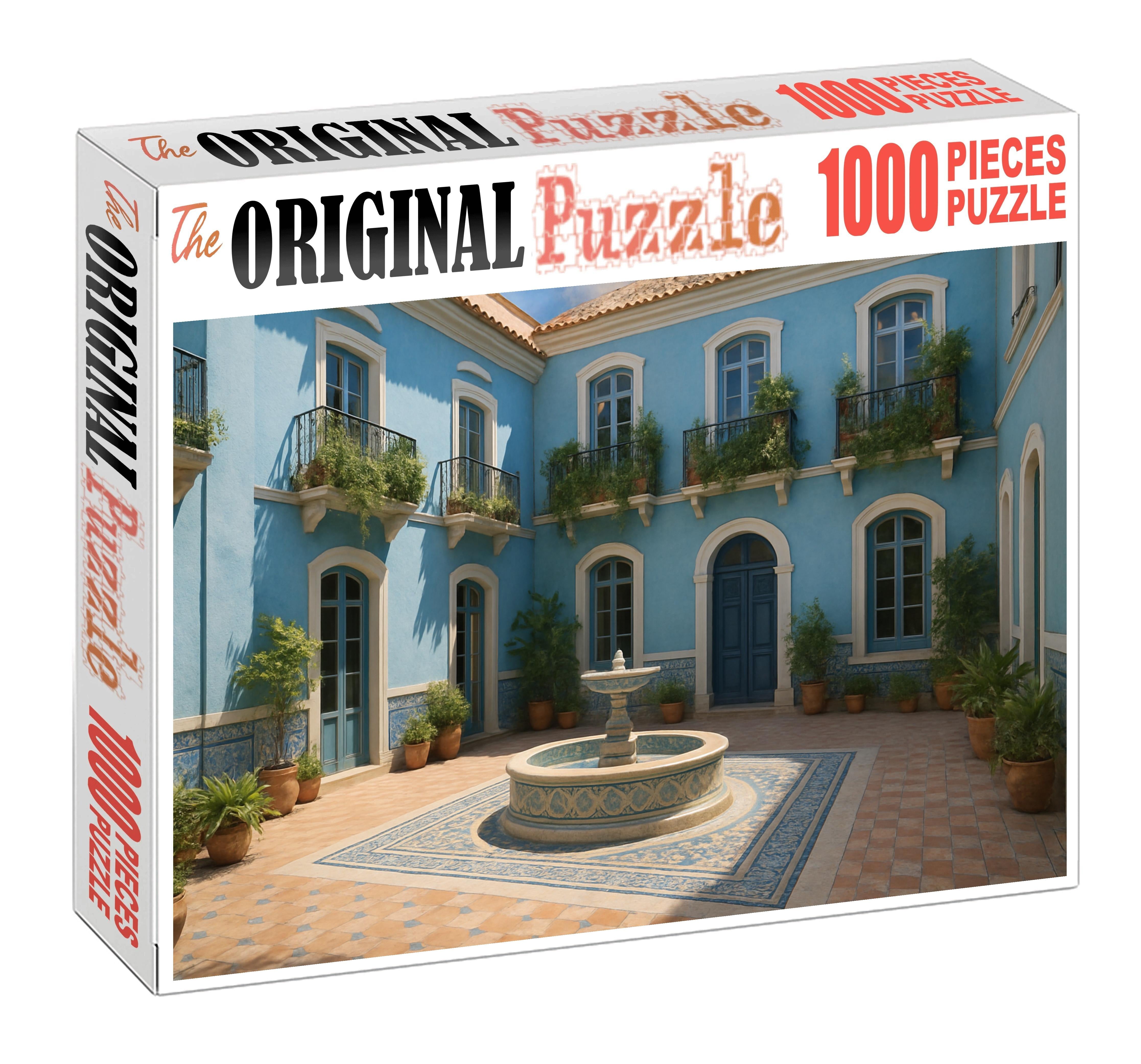 Azure Mosaic Court Mini Puzzle