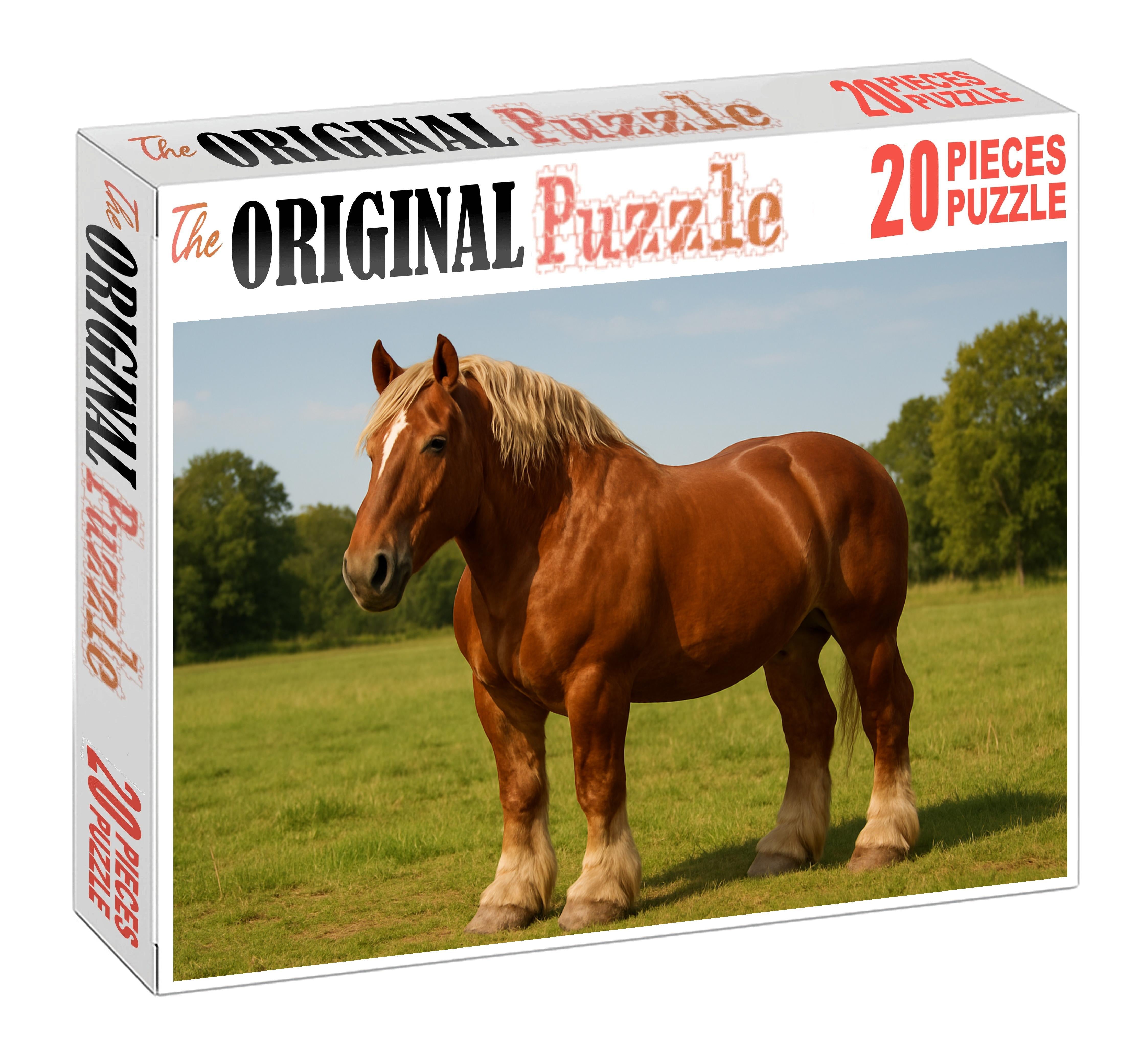 Rustic Ember Robust Chestnut Draft Gelding With Gentle Demeanor 500 Piece Puzzle