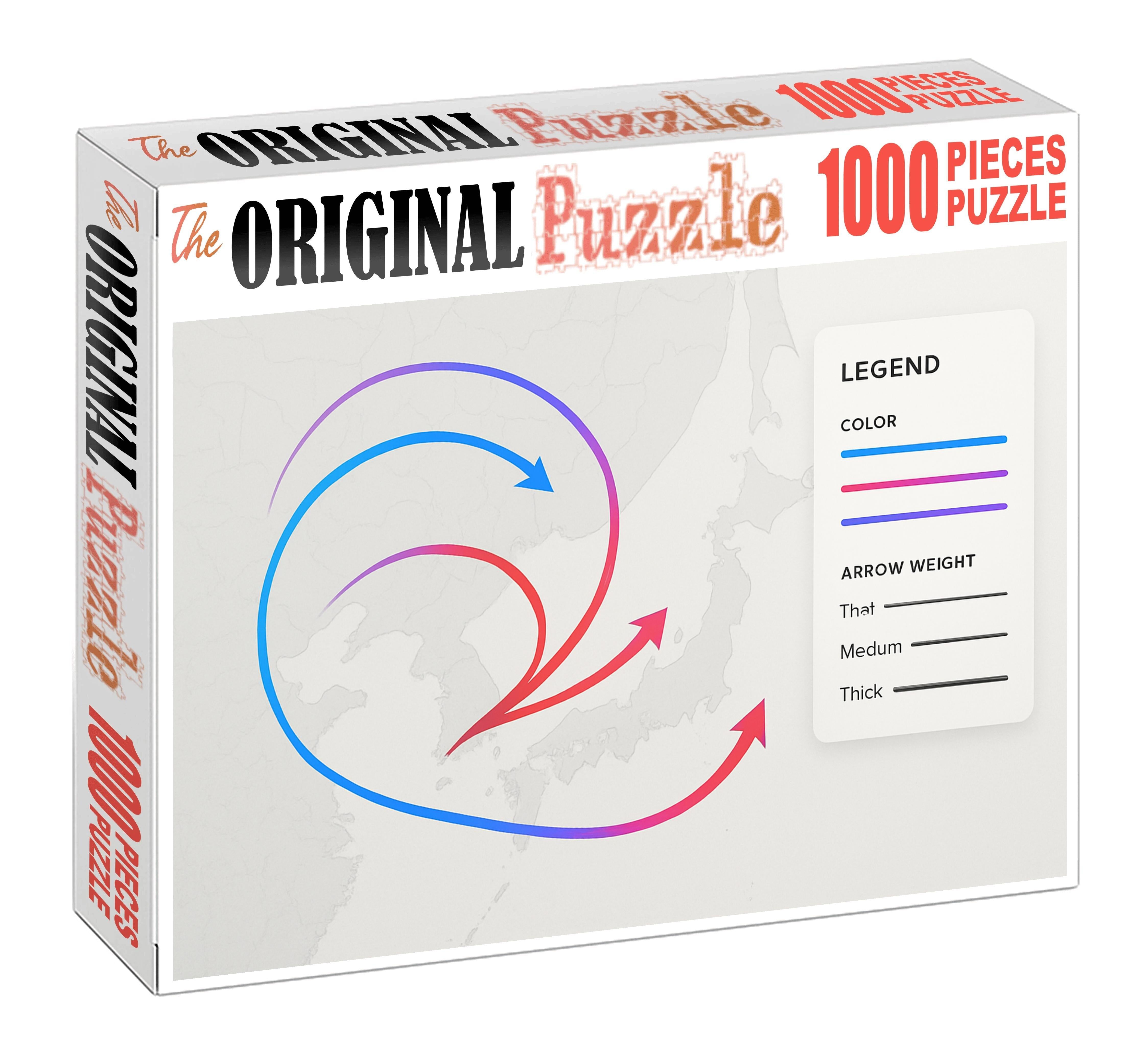 Population Mobility Flow Map Large Format Puzzle