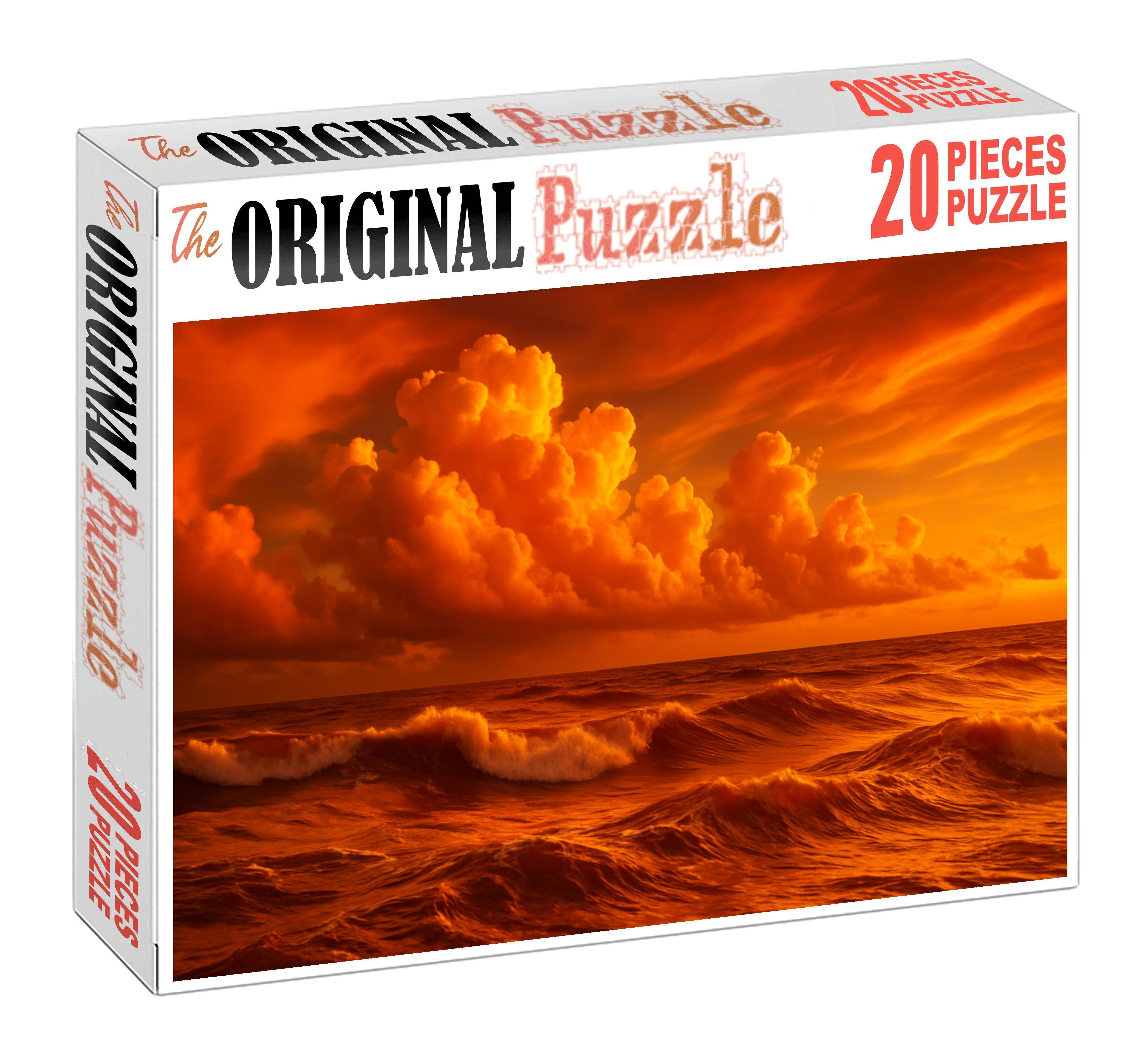 Saffron Wave Dusk Puzzle For Adults