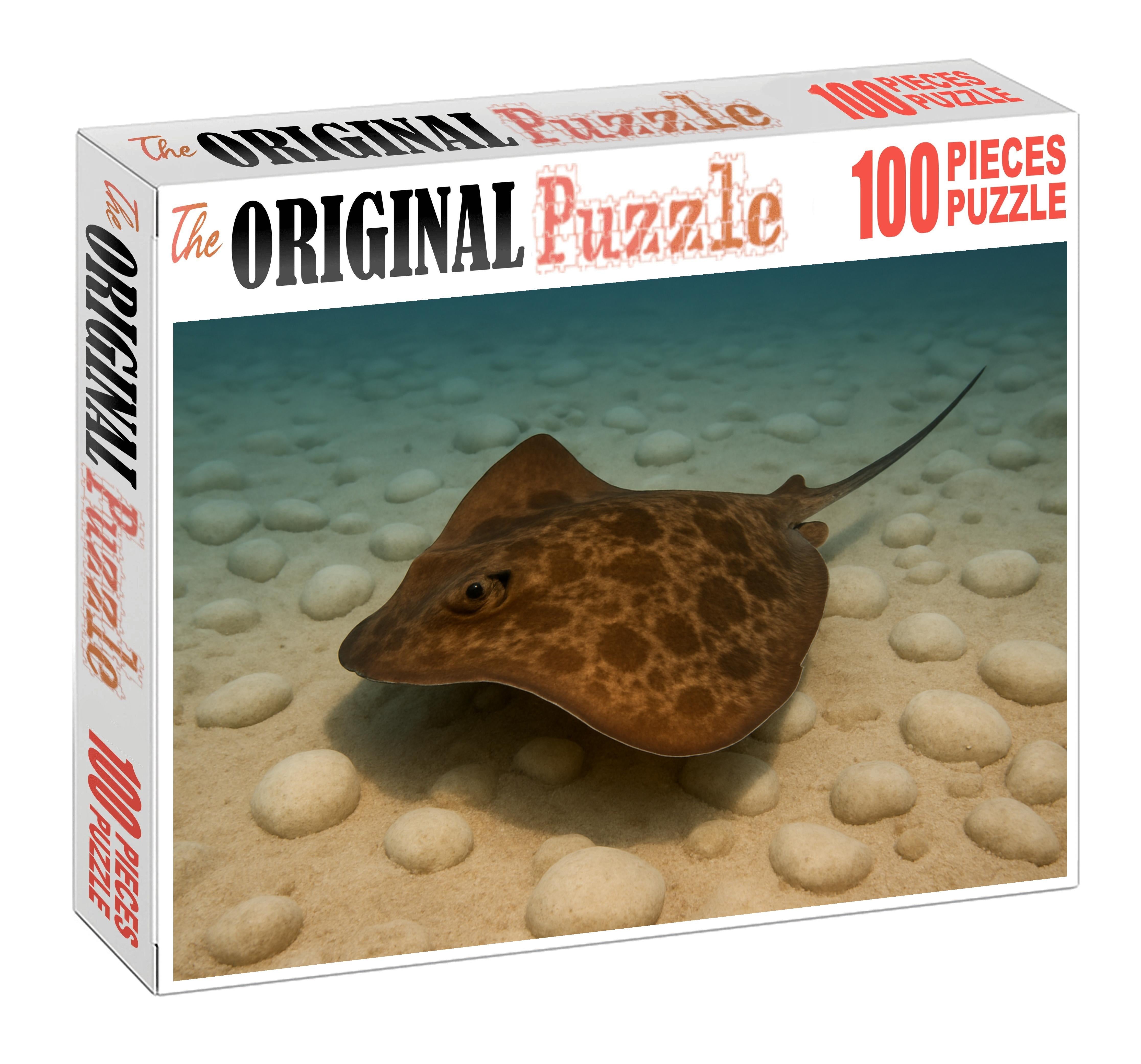 Dusky Reef Ray Flattened Cartilaginous Fish With Soft Brown Patterning Easy Puzzles