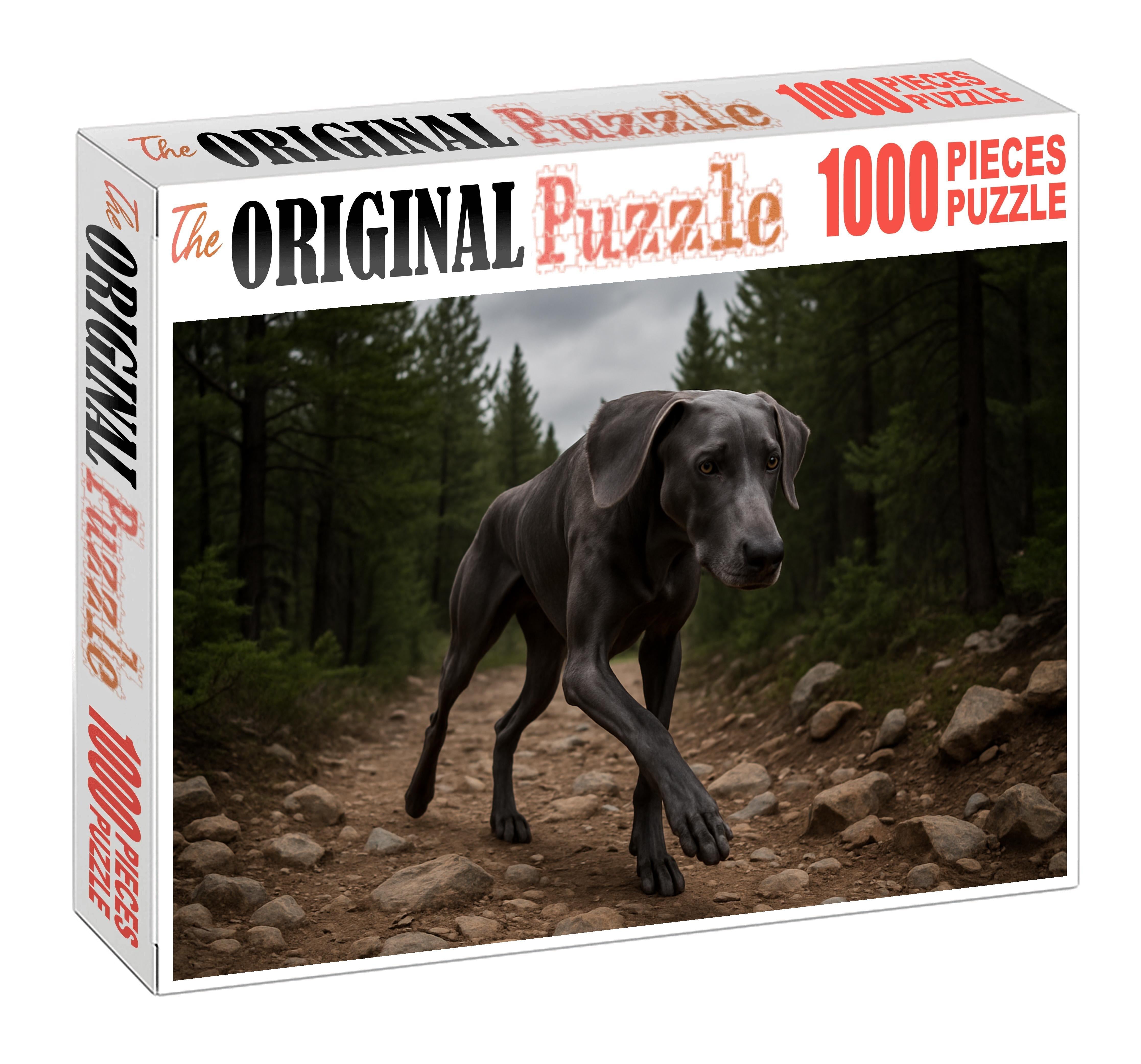 Smoky Ridge Silky Charcoal Gray Tracker With Agile Build Custom Jigsaw Puzzle