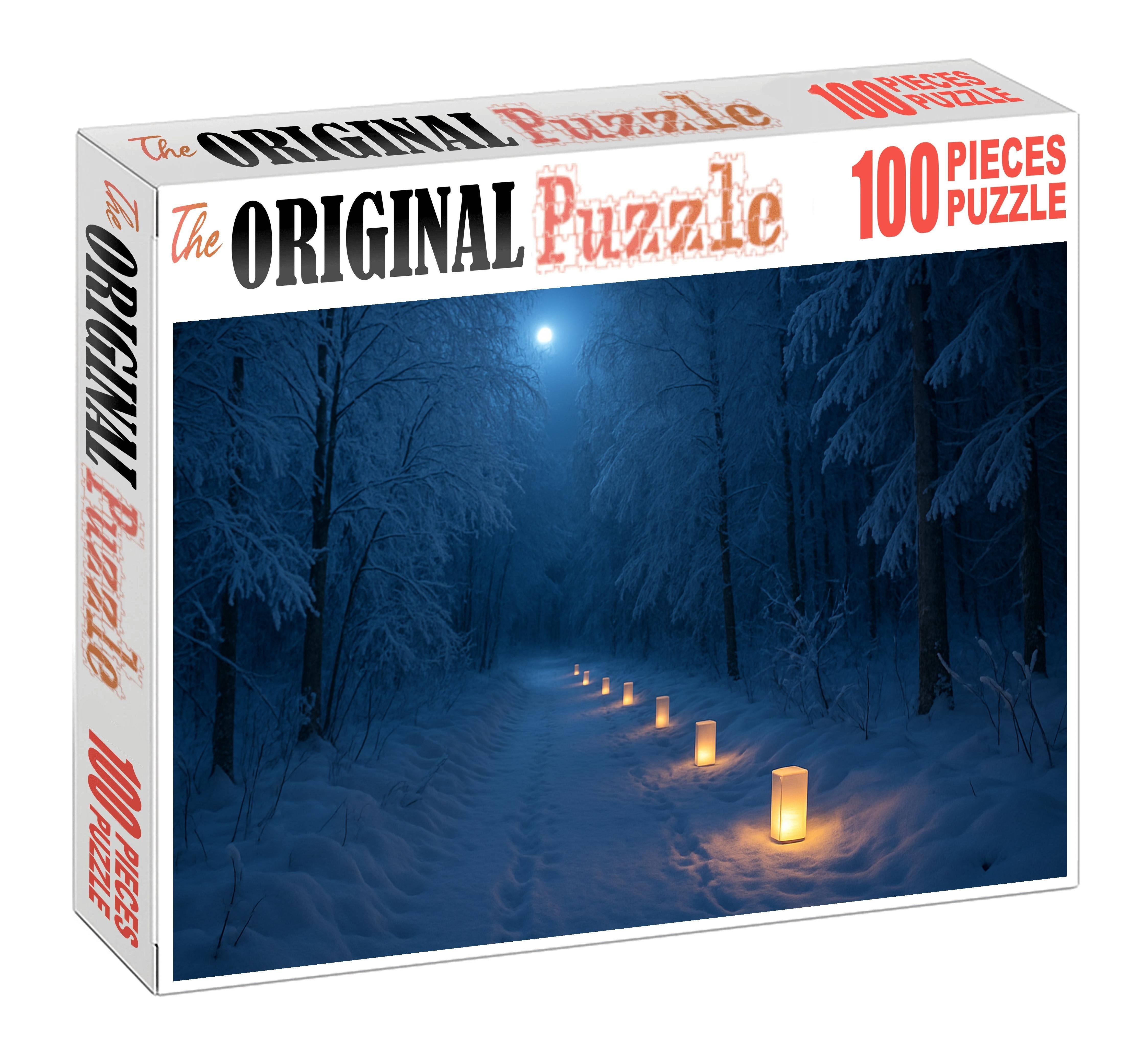 Twilight Snow Lantern Walk Puzzle For Adults