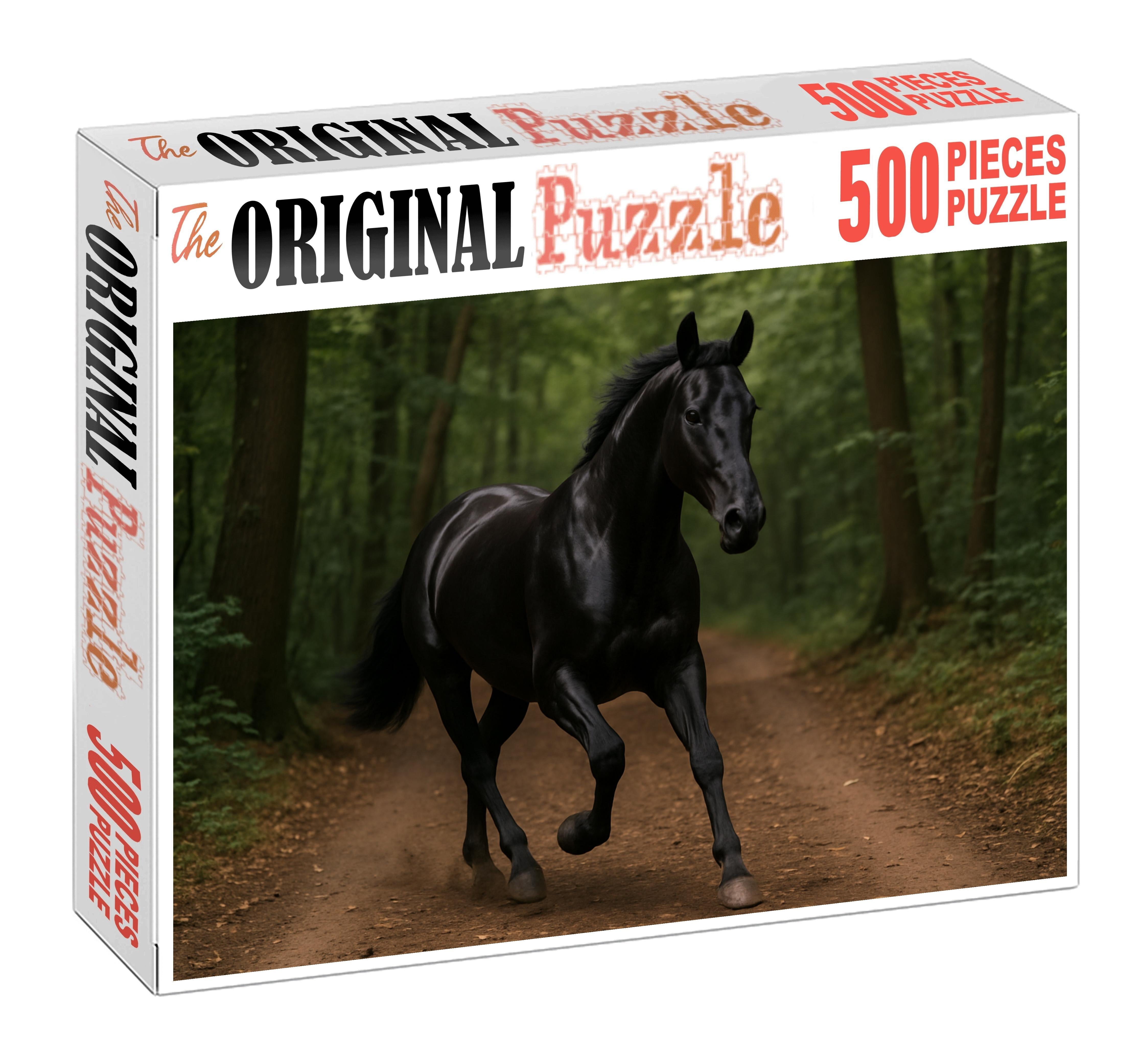 Onyx Whisper Sleek Black Gelding With Agile Ground-covering Stride Easy Puzzles
