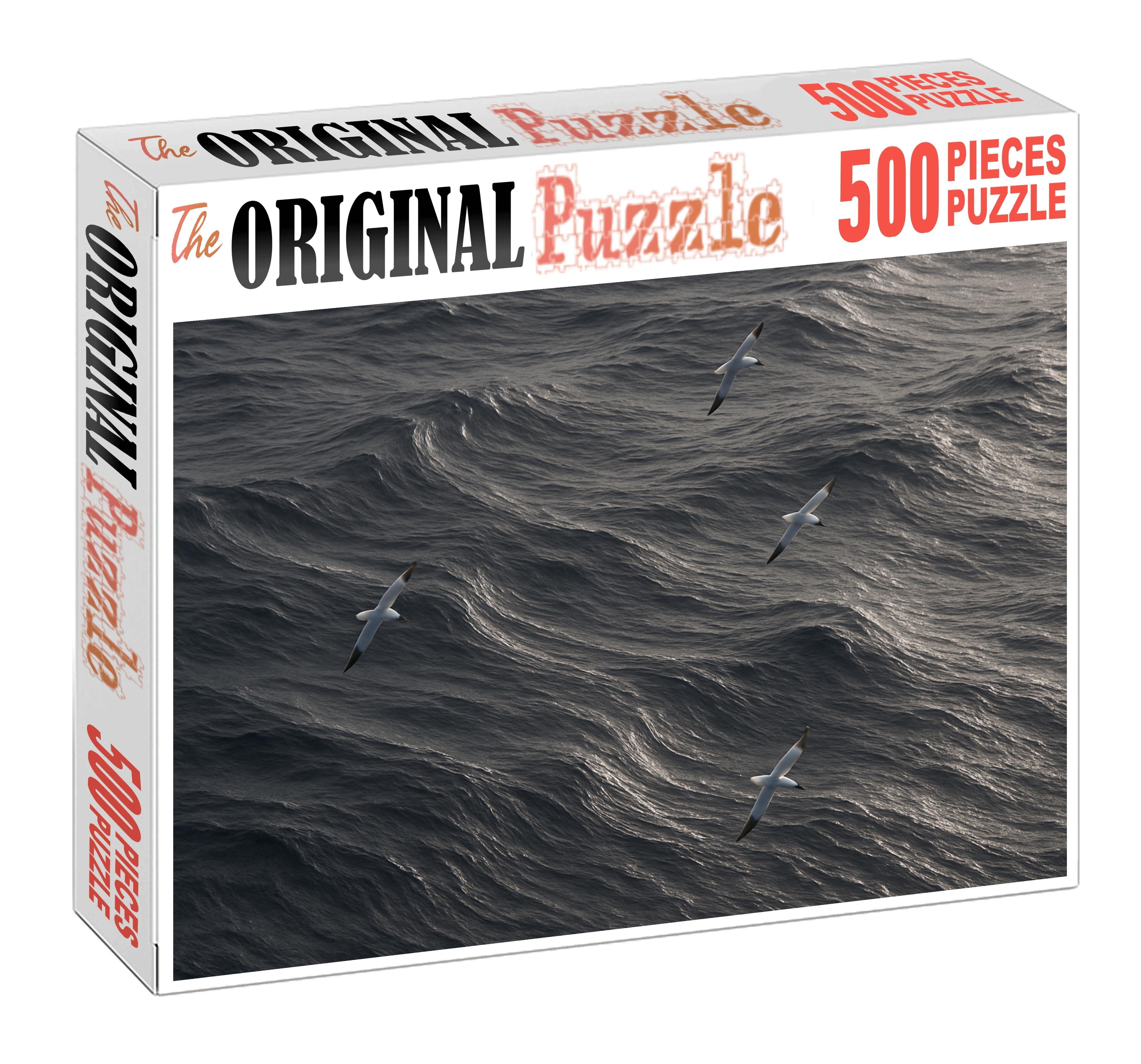 Silver Surface Current Ribbons 500 Piece Puzzle
