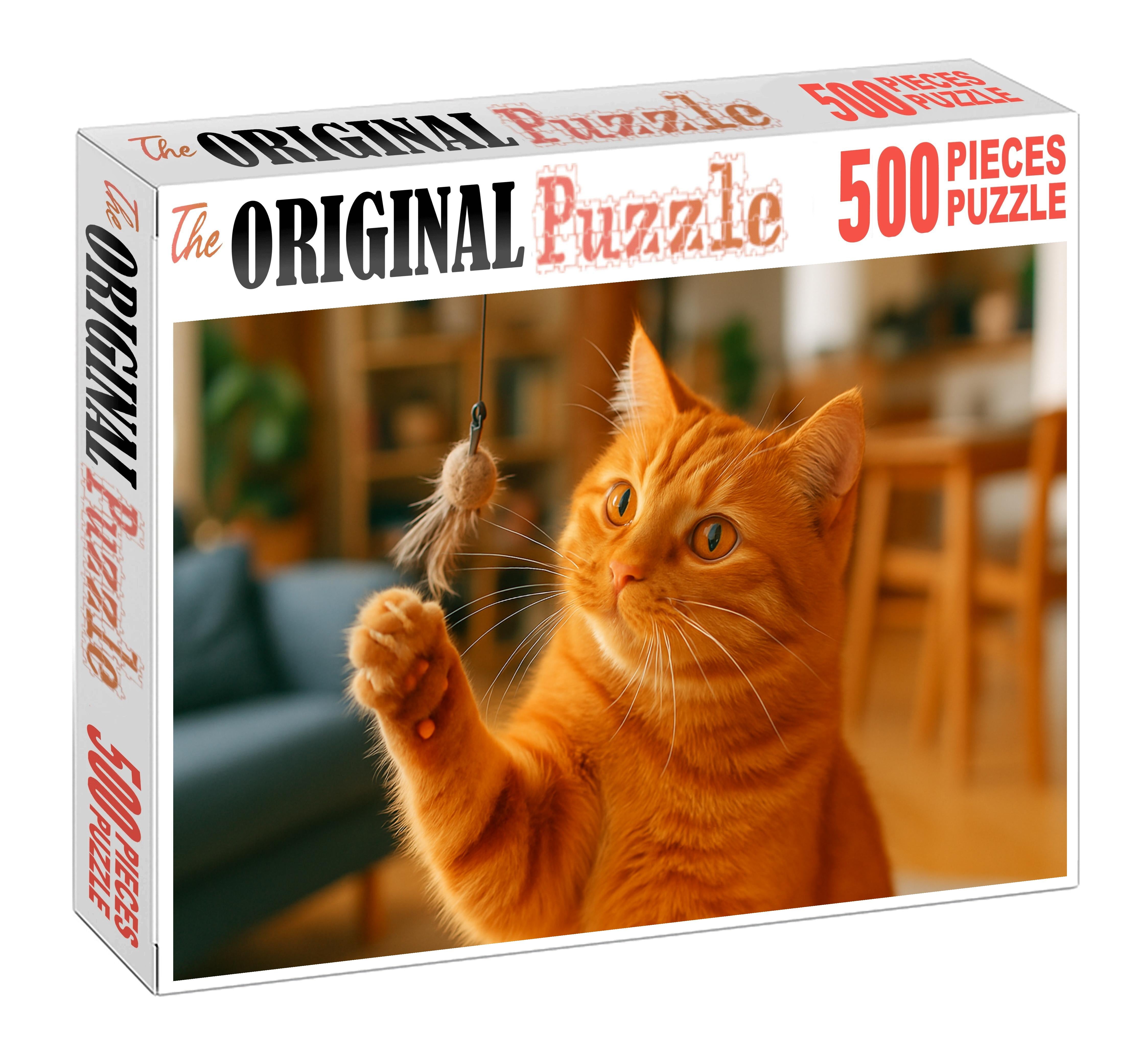 Amber Glow Warm Ginger Fur With Spirited Energy Unique Puzzle Design