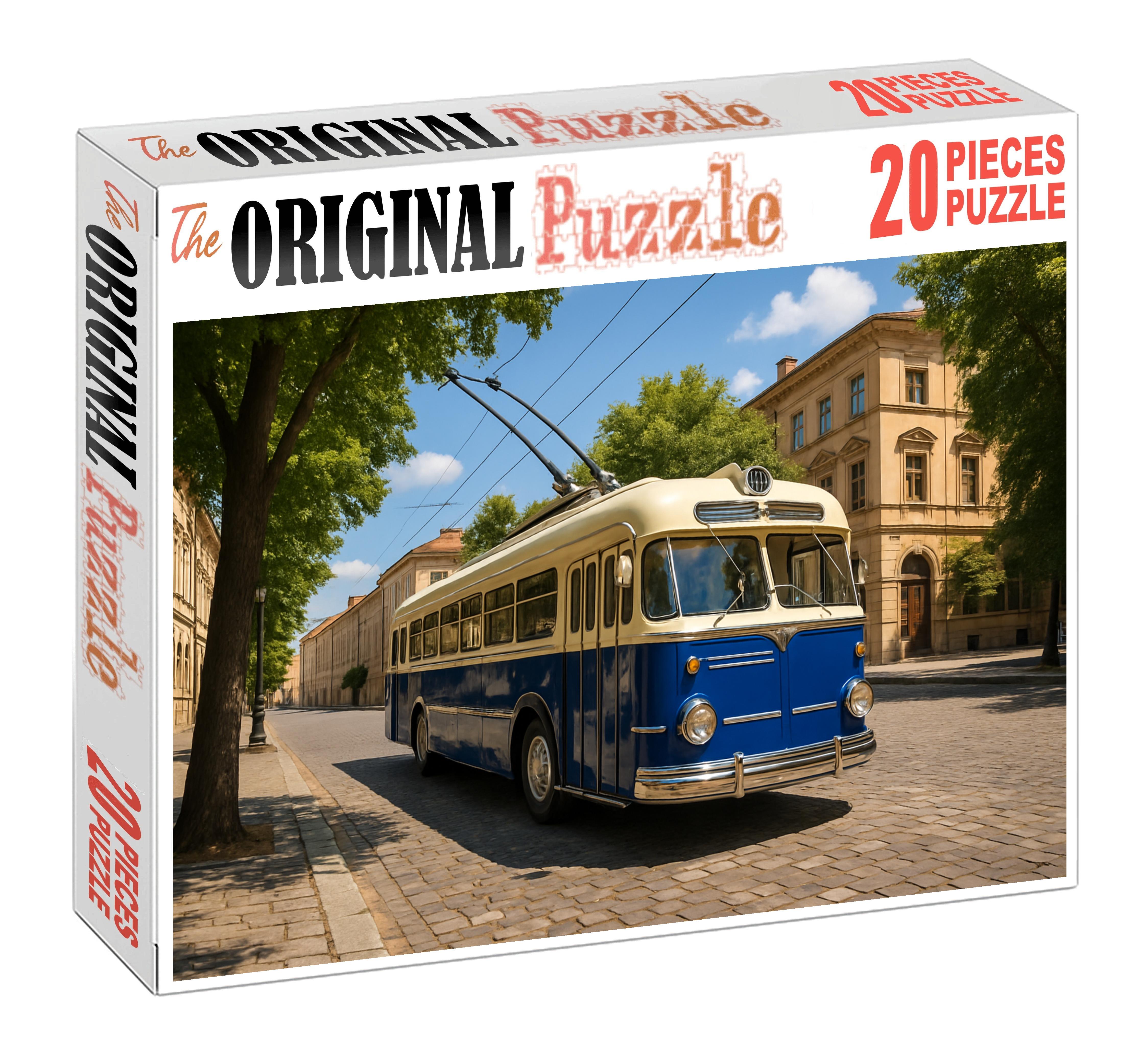 Vintage Electric Trolleybus Puzzle For Kids