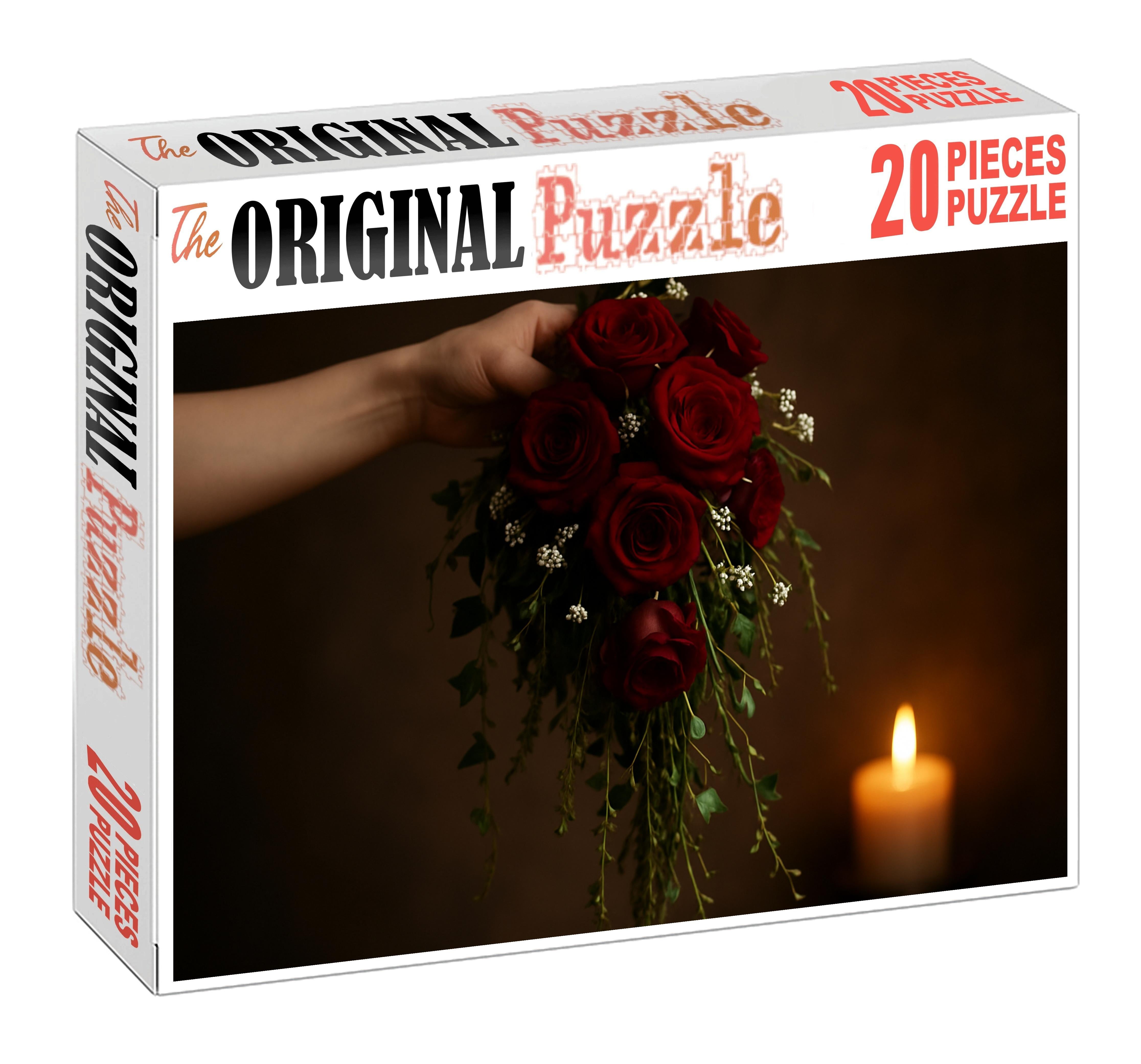 Crimson Cascade Wedding Bouquet 200 Piece Puzzle