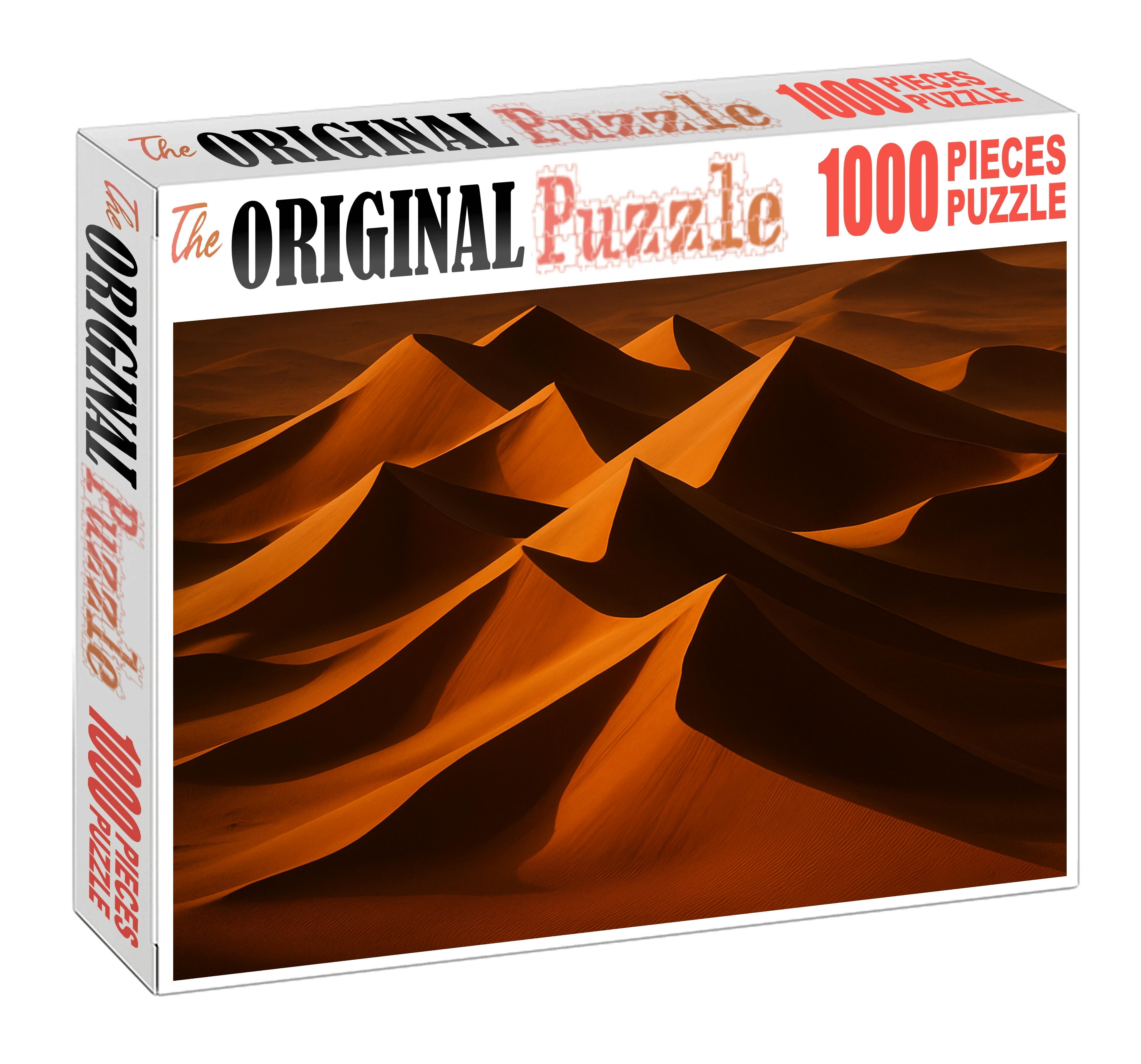 Amber Ridge Sunlit Star Dunes With Fiery Hues Easy Puzzles