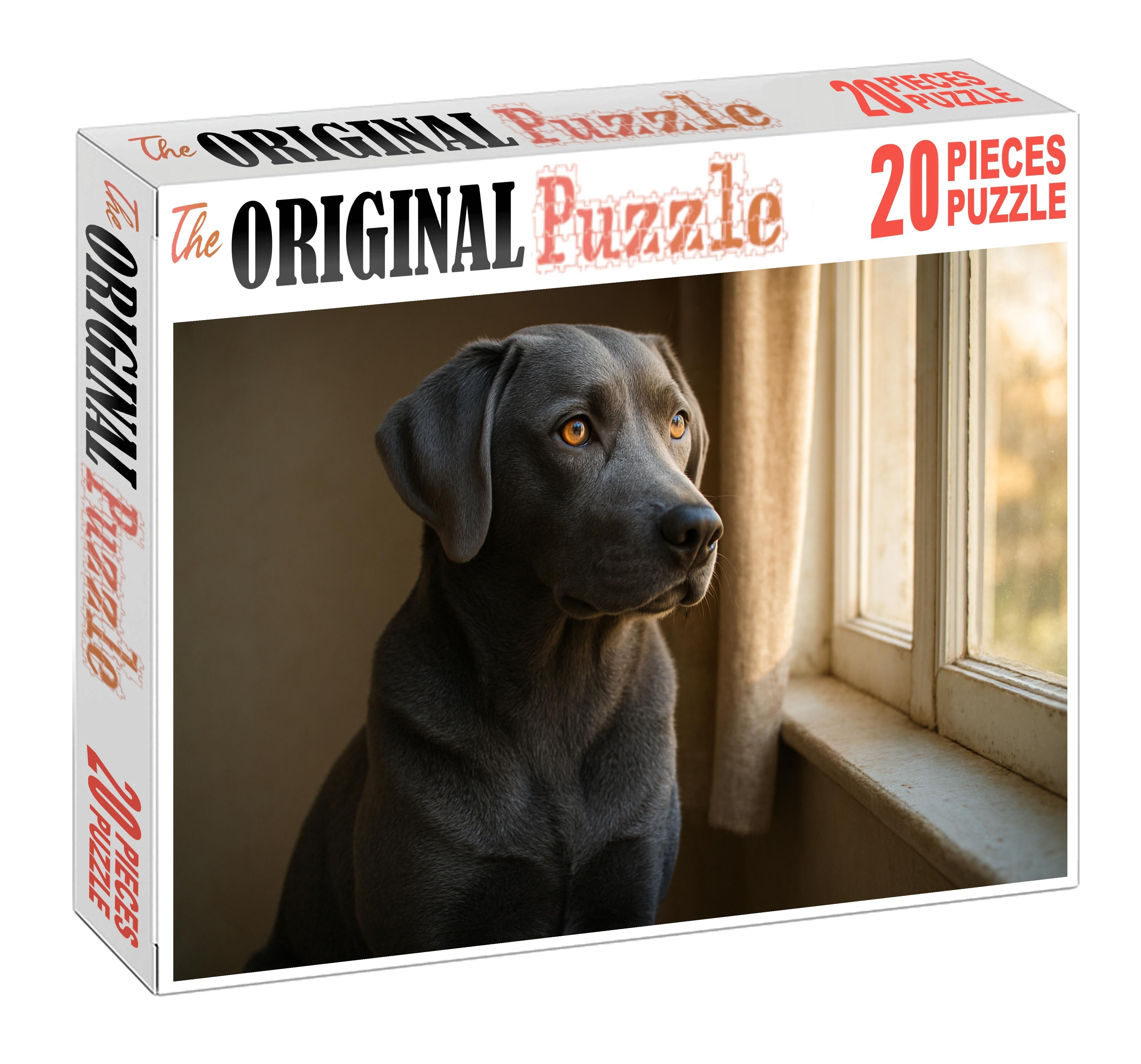 Velvet Slate Plush Steel-toned Companion With Quiet Loyalty Puzzle For Kids