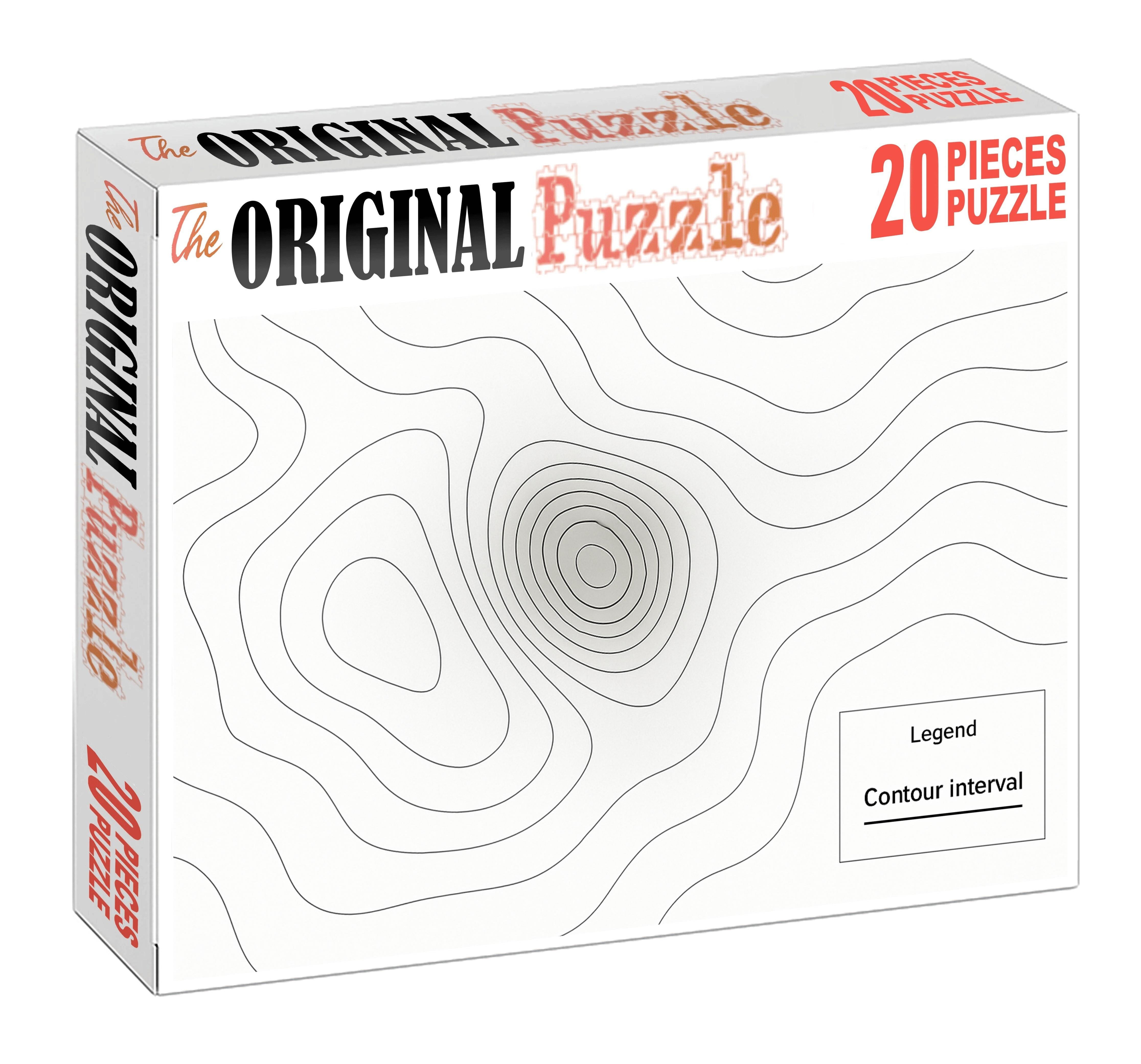Minimalist Isoseismal Contours 20 Piece Puzzle
