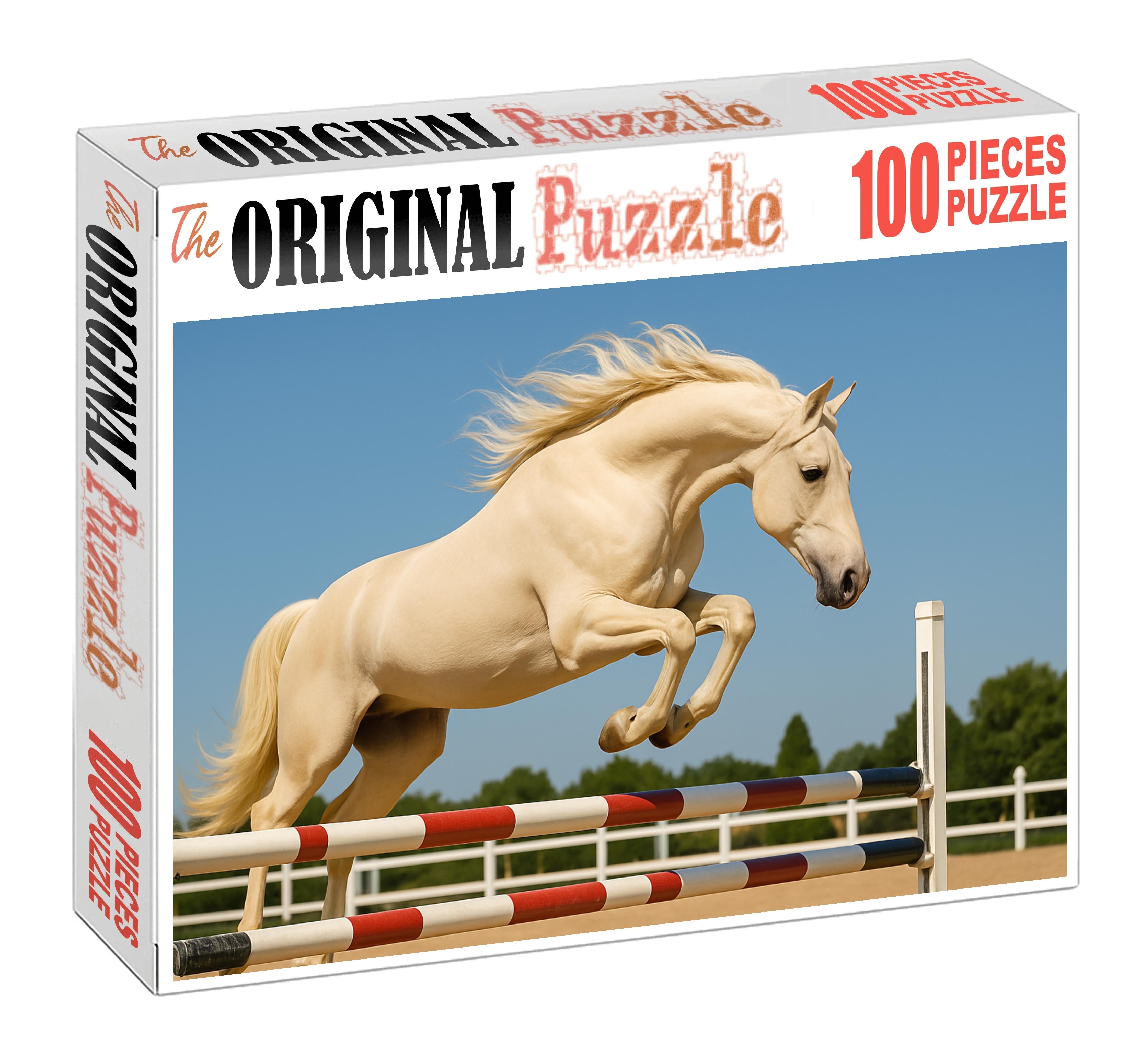 Ivory Mist Hunter Delicate Cream-colored Mare With Refined Jumping Technique Easy Puzzles