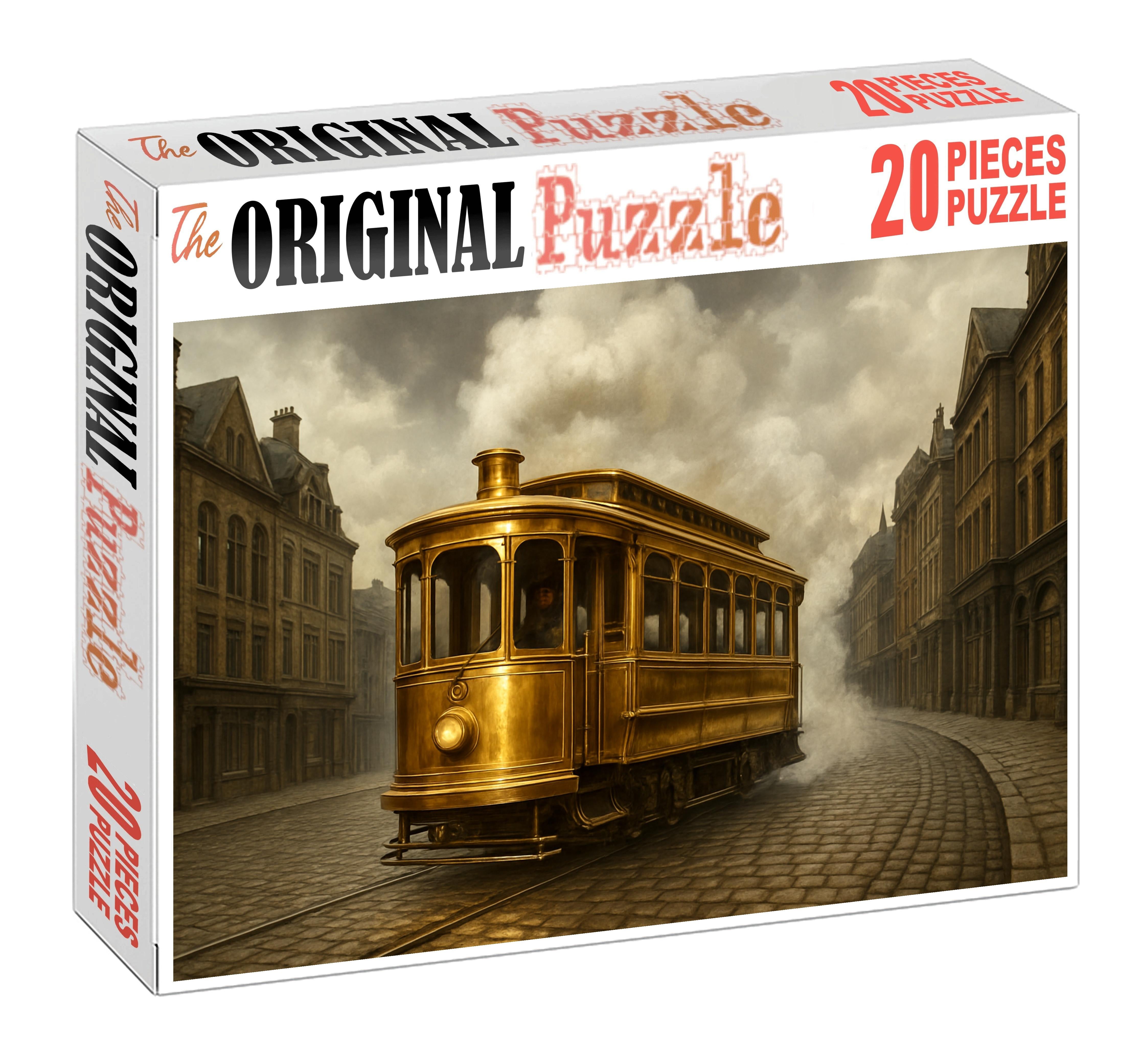 Retro-futuristic Steam-powered Tram Puzzle For Kids