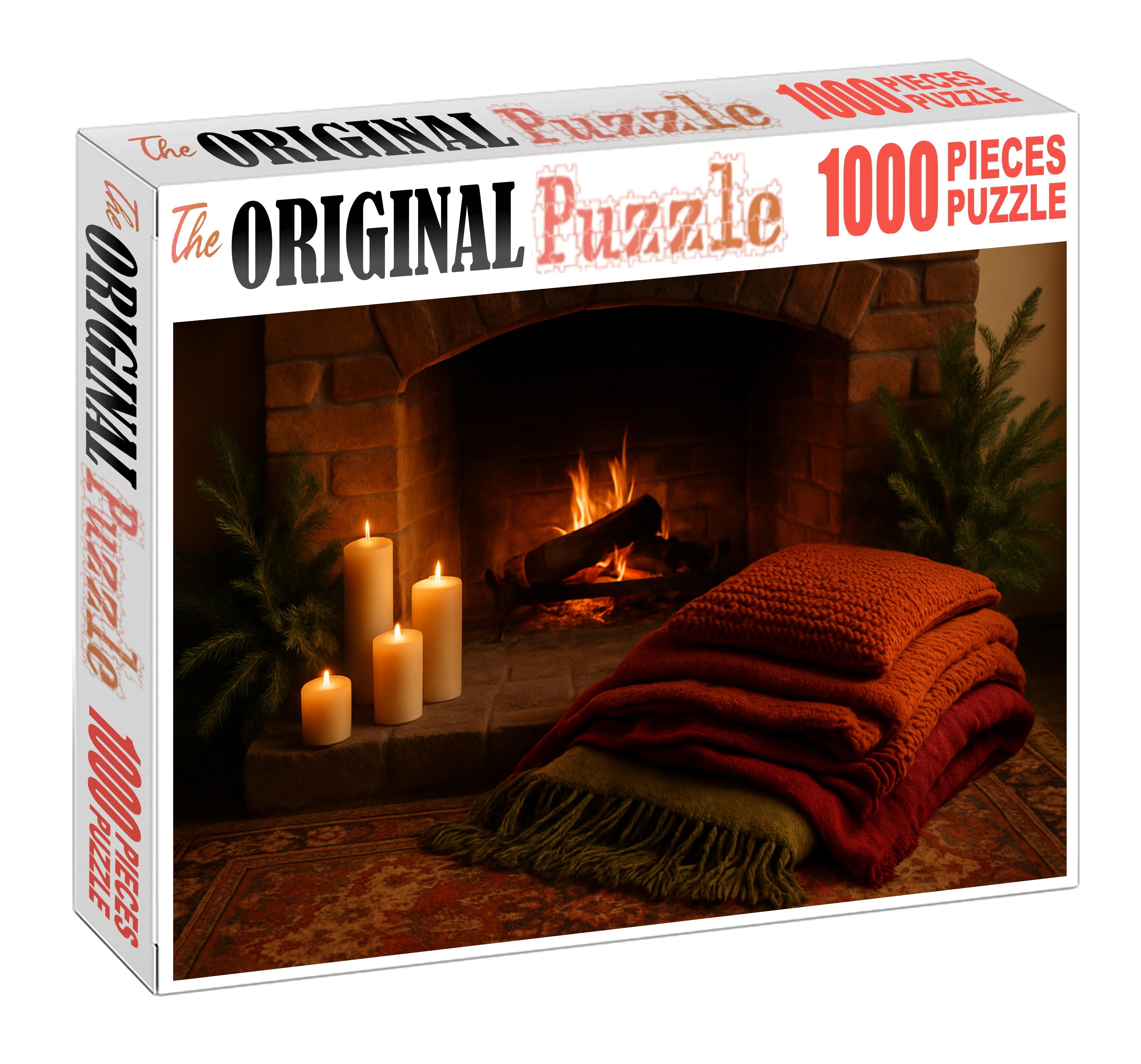 Snowy Hearthside Haven Soft Textiles And Candlelight Warmth 100 Piece Puzzle