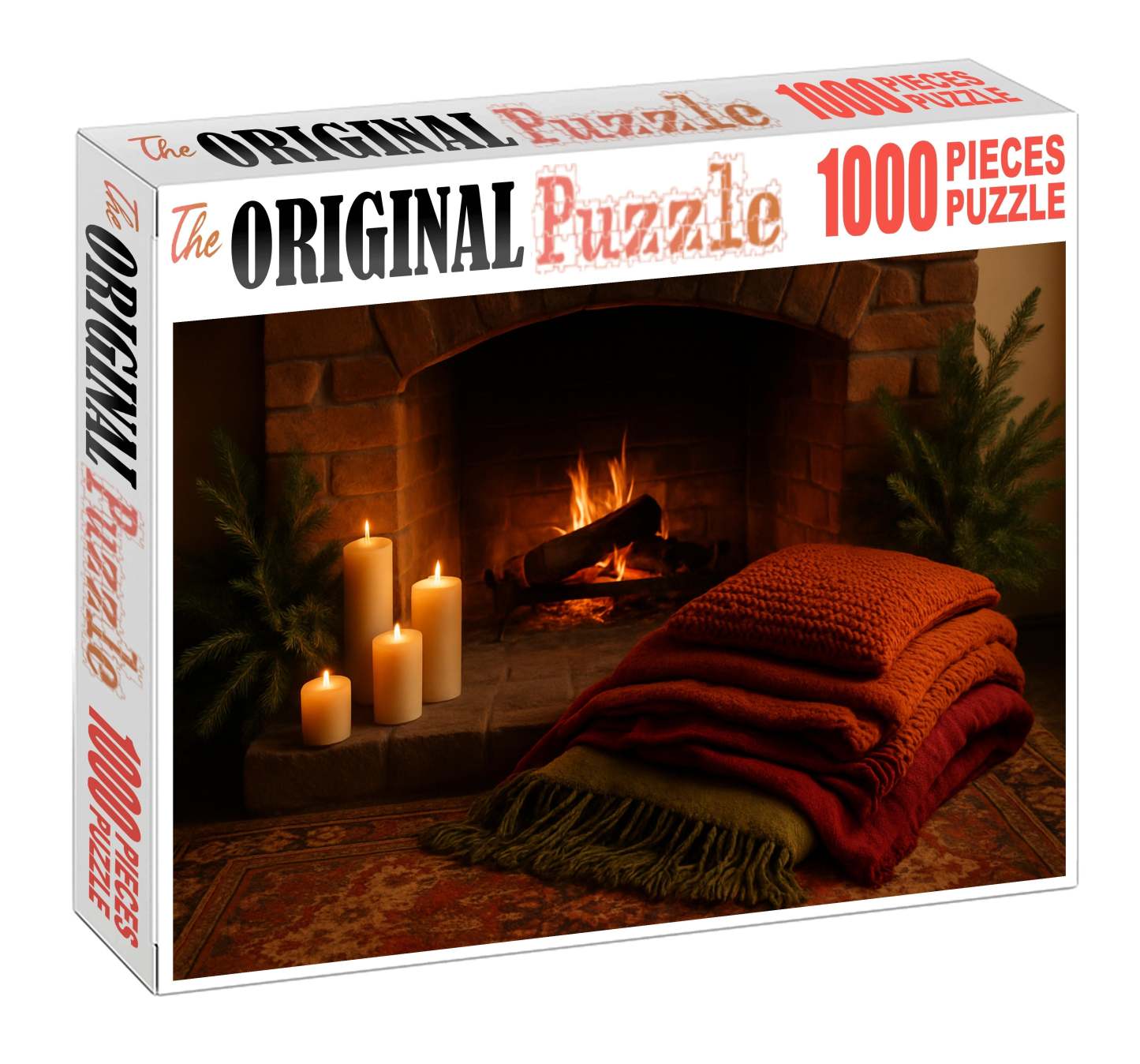Snowy Hearthside Haven Soft Textiles And Candlelight Warmth 100 Piece Puzzle