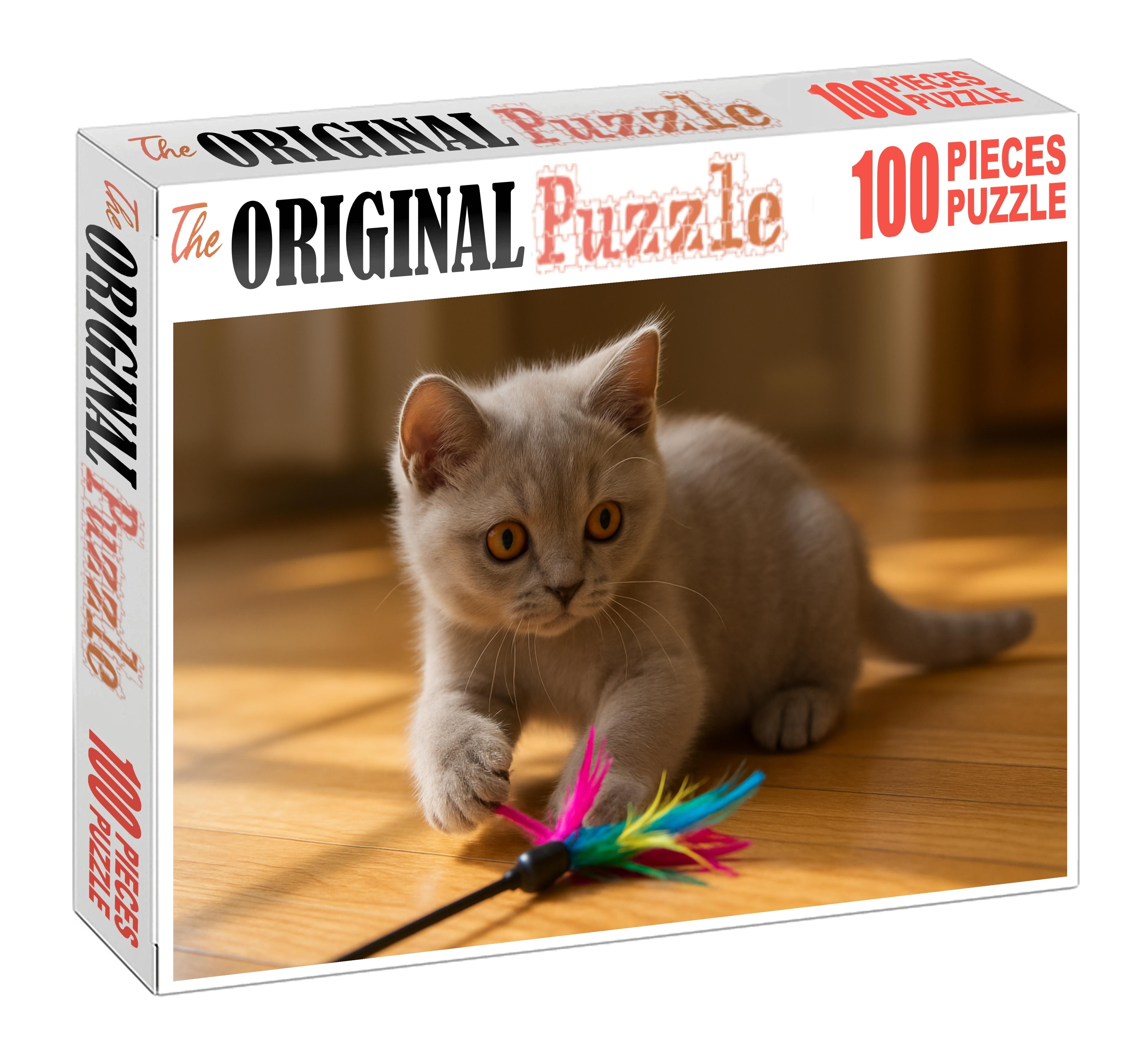 Lilac Breeze Delicate Pastel-hued Cat With Playful Whimsy 20 Piece Puzzle