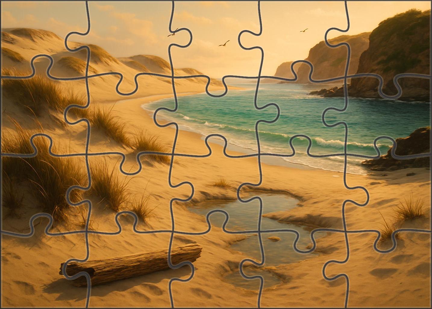 Secluded Dune Cove premium quality wood jigsaw puzzles