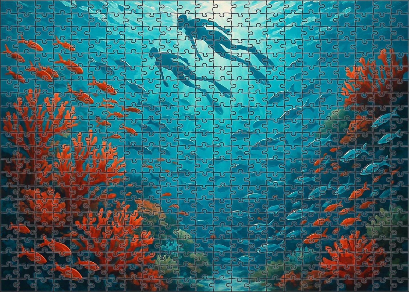 Coral Garden Snorkel Bay creative custom wood puzzles