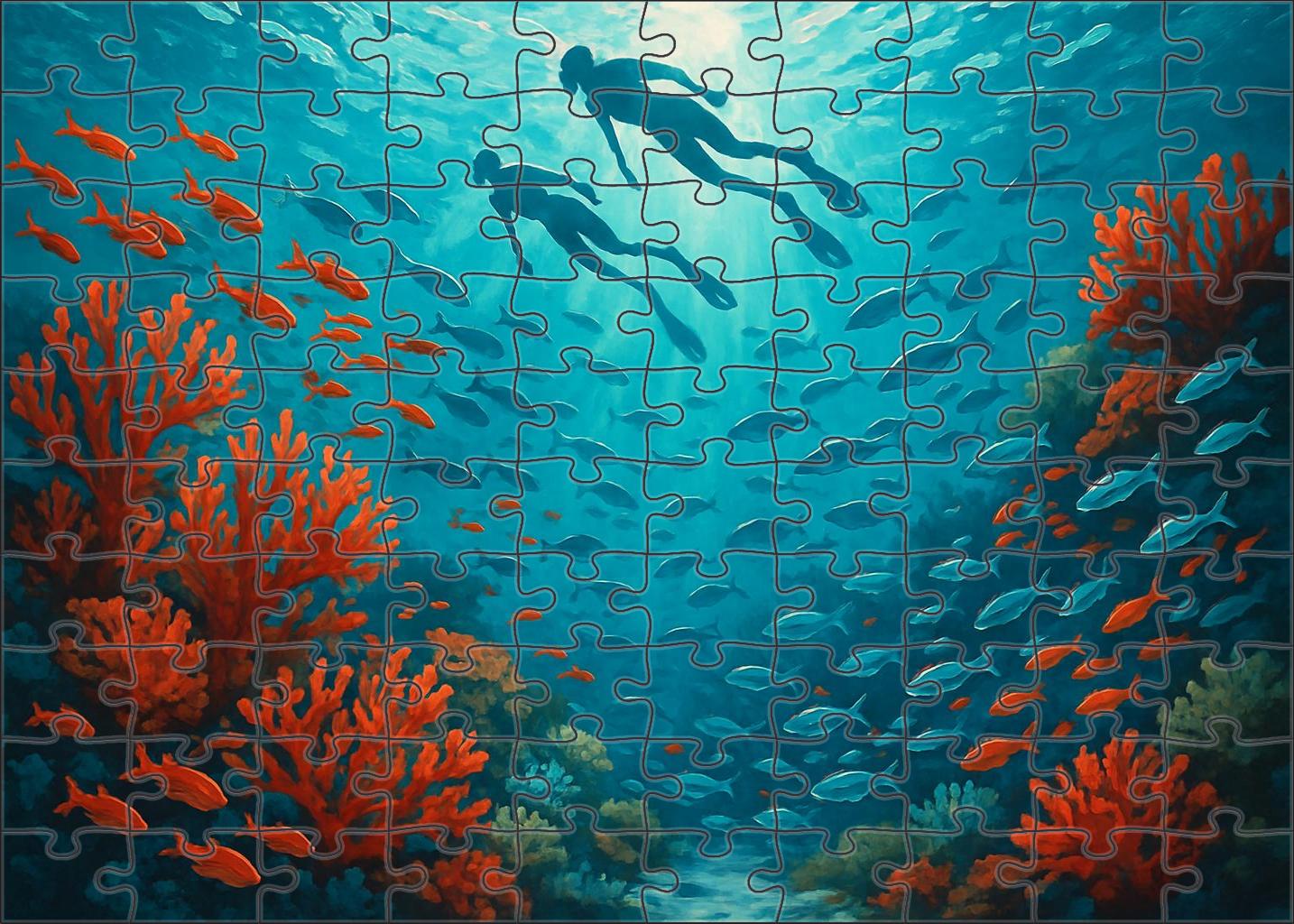 Coral Garden Snorkel Bay creative custom wood puzzles