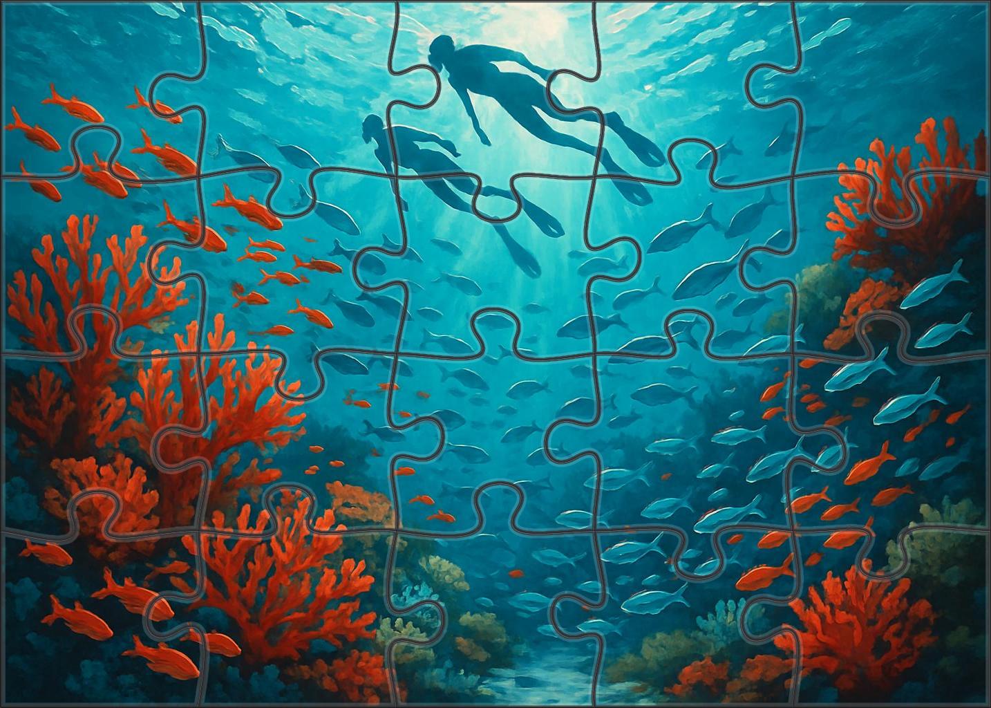 Coral Garden Snorkel Bay creative custom wood puzzles