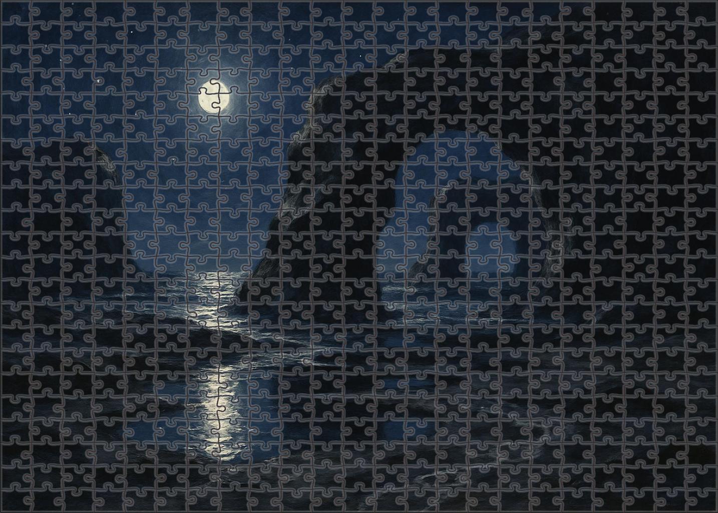 Moonlit Rock Arches stylish educational wooden puzzles