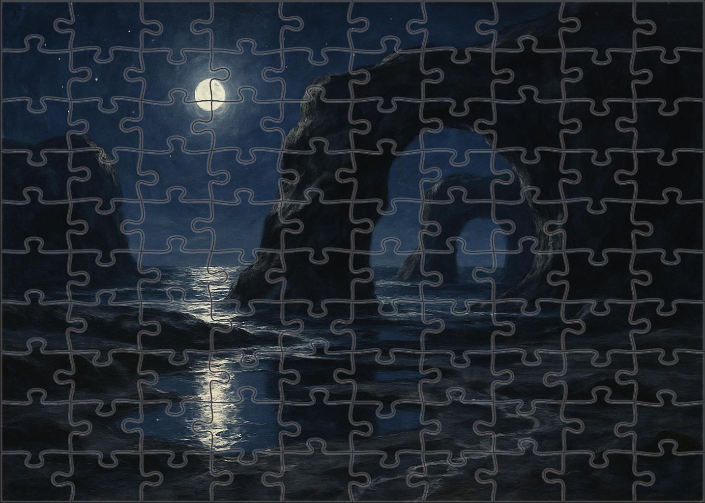 Moonlit Rock Arches stylish educational wooden puzzles