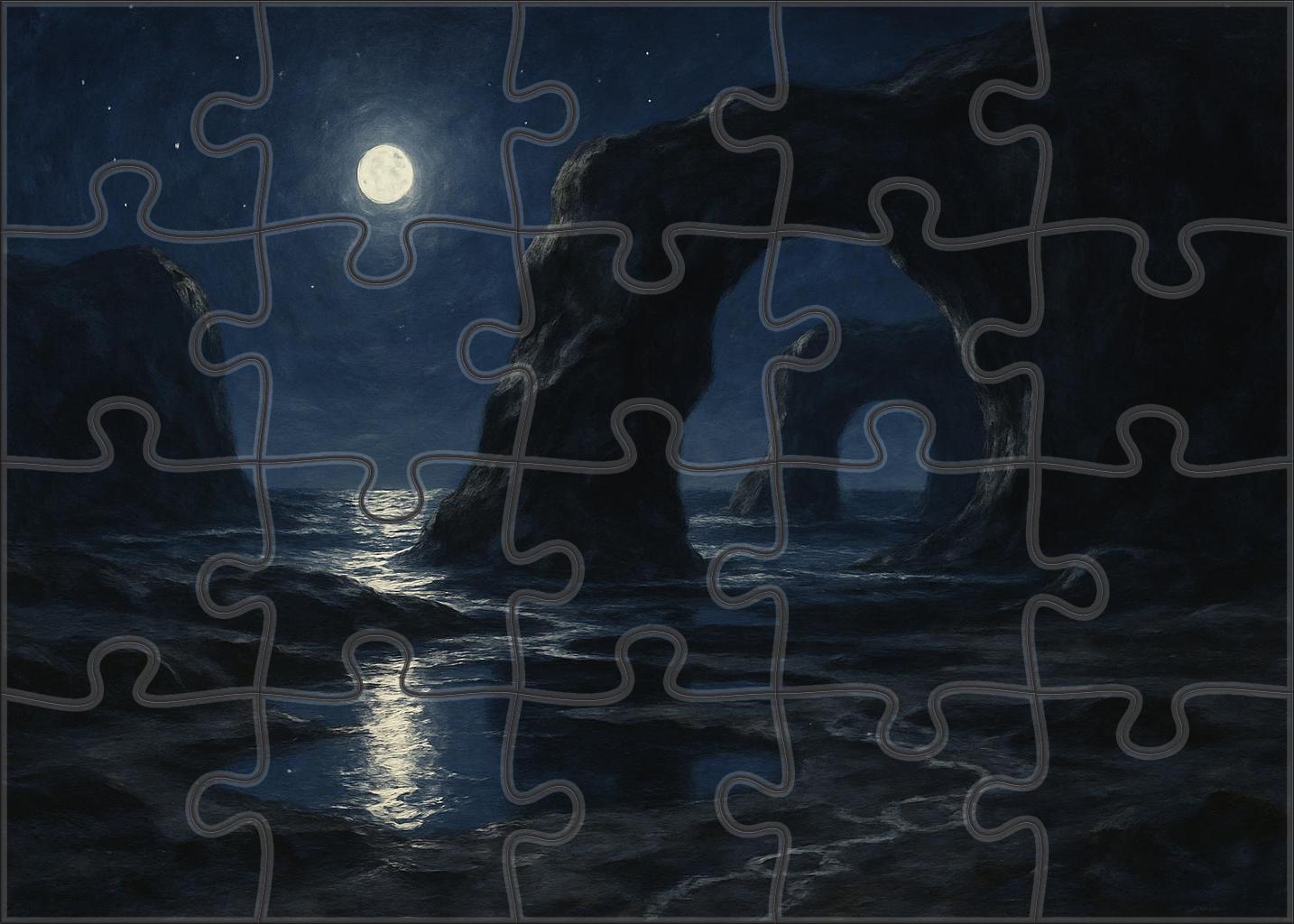 Moonlit Rock Arches stylish educational wooden puzzles