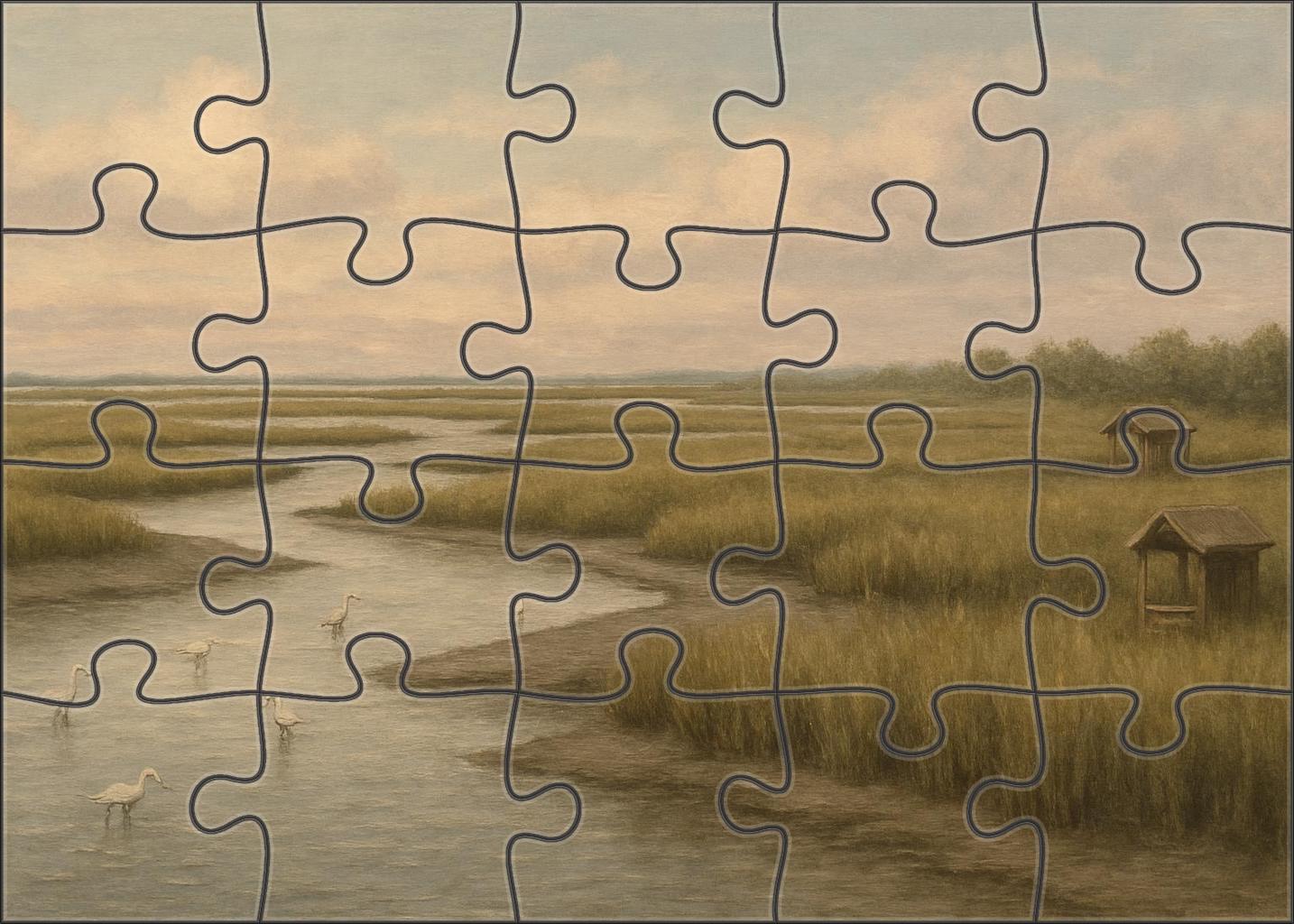 Salt Marsh Retreat custom wooden jigsaw puzzles