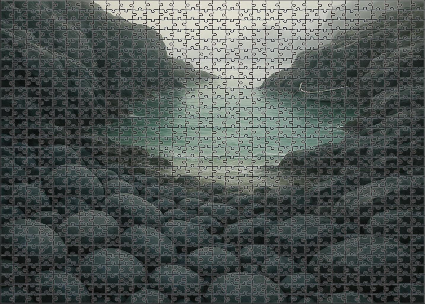 Hidden Pebble Inlet creative custom wood puzzles