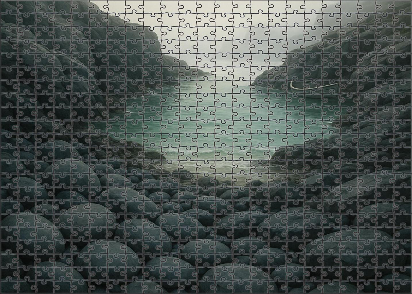 Hidden Pebble Inlet creative custom wood puzzles