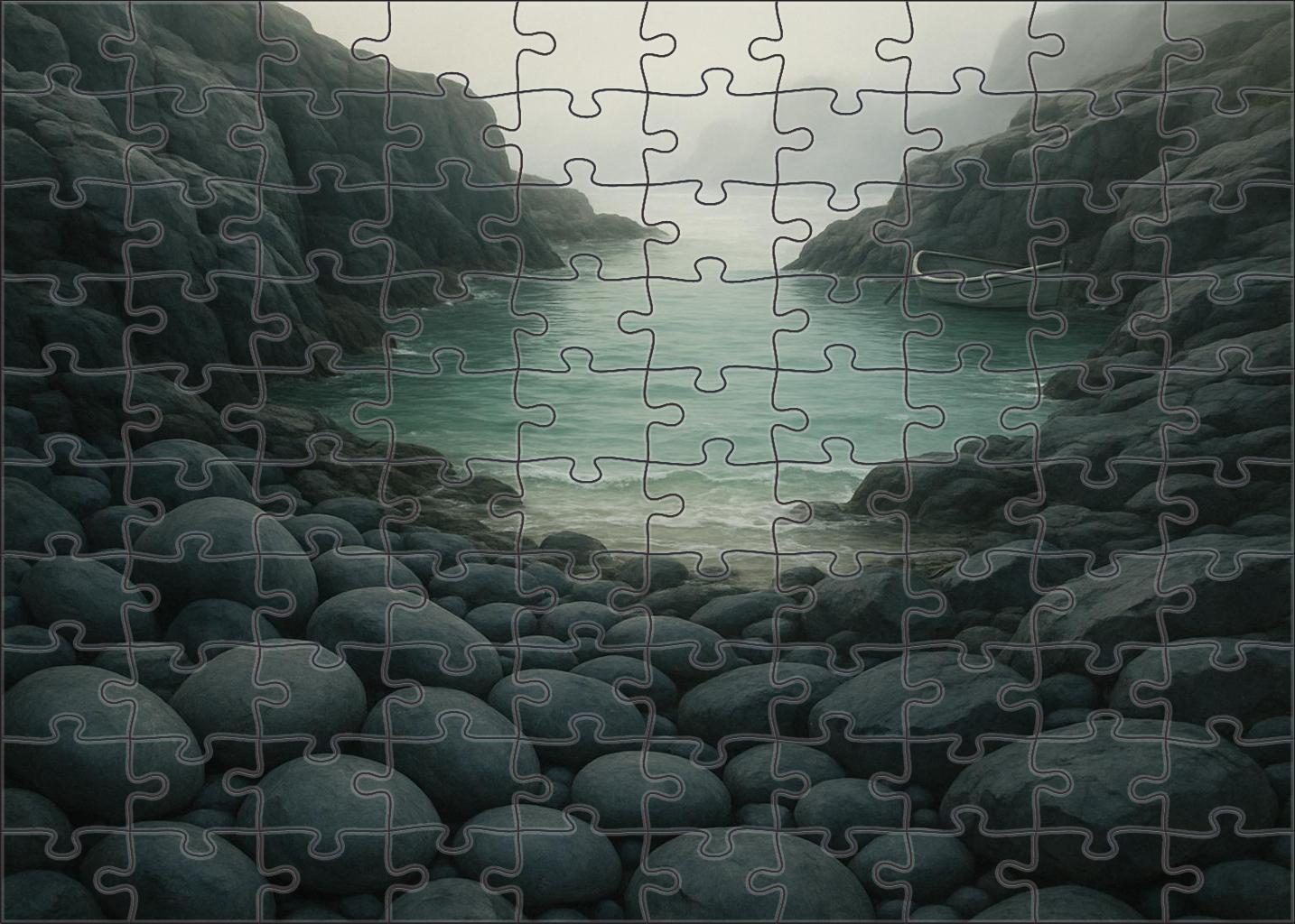 Hidden Pebble Inlet creative custom wood puzzles