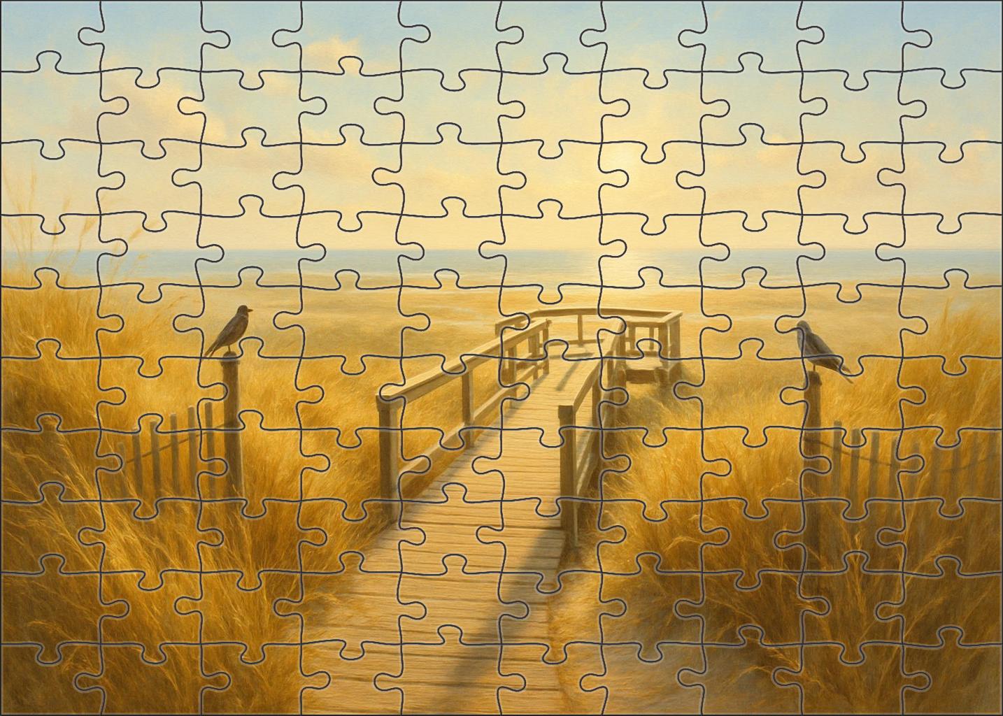 Seagrass Dune Overlook designer engraved jigsaw puzzles