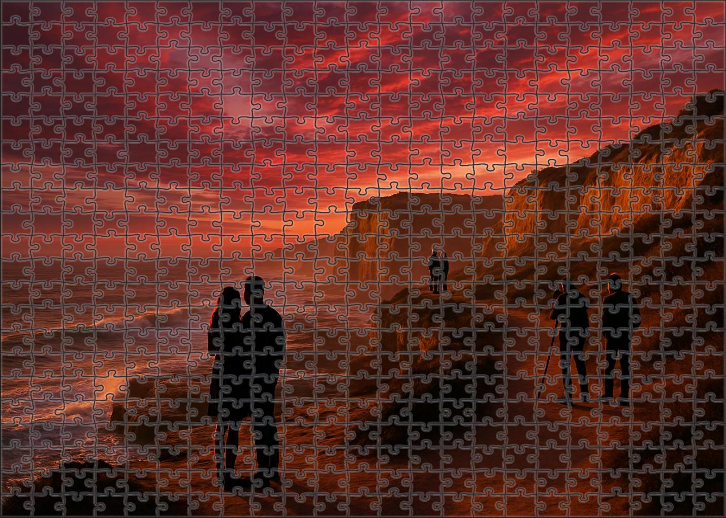 Cliffside Sunset Promenade fun interactive wooden jigsaw sets