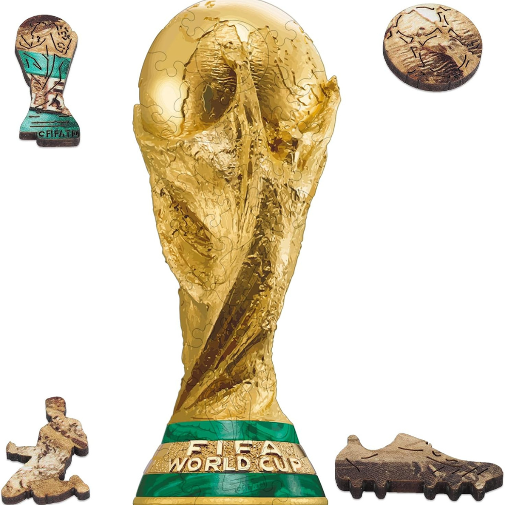 FIFA World Cup 2026 Edition Trophy 26 Pieces Wooden Pocket Puzzle