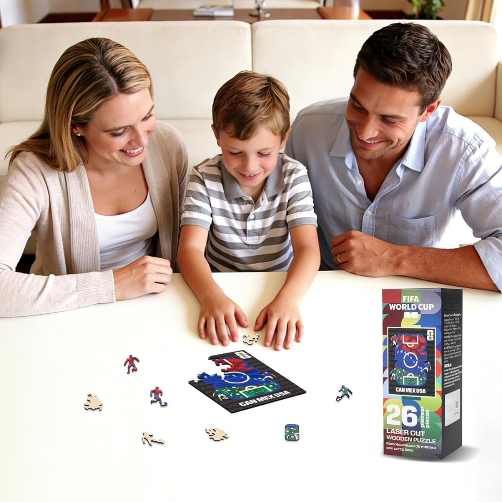 FIFA World Cup 2026 Field 26 Pieces Wooden Pocket Puzzle
