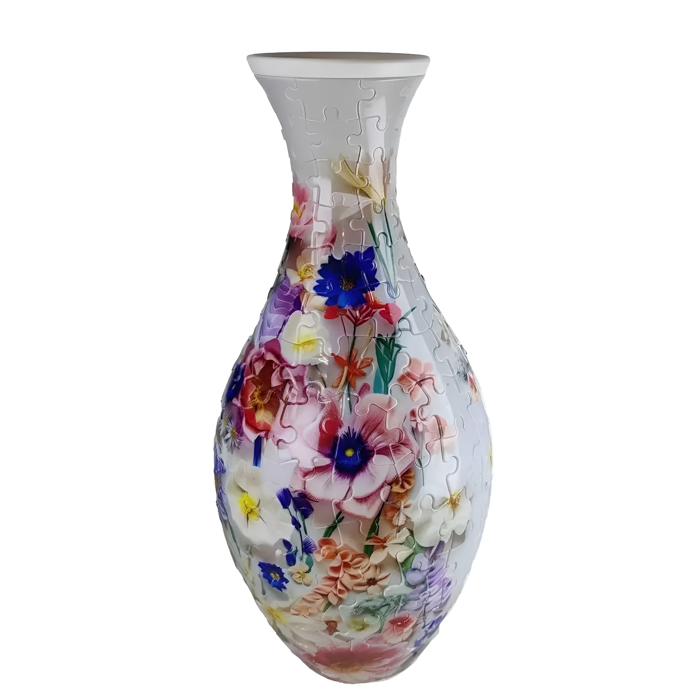 3D Colorful Blooming Flowers Puzzle Vase,