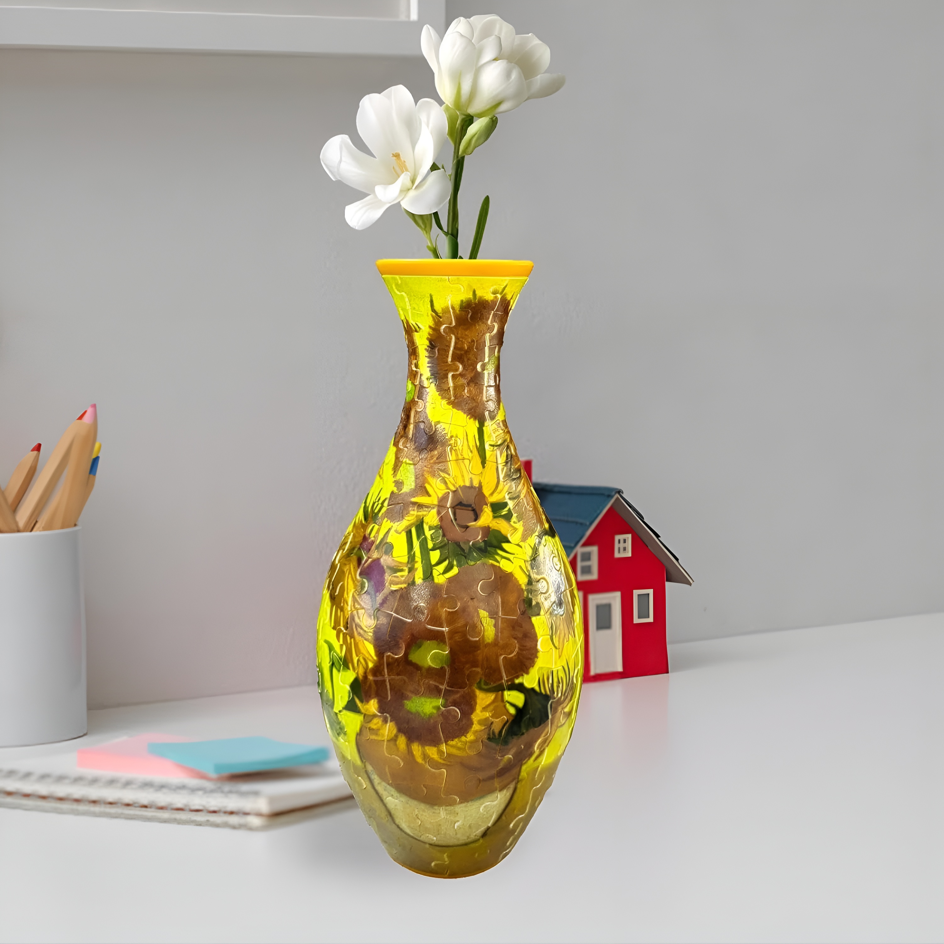 60 Pieces 3D Puzzles Vase DIY 4D Jigsaw Vase for Office