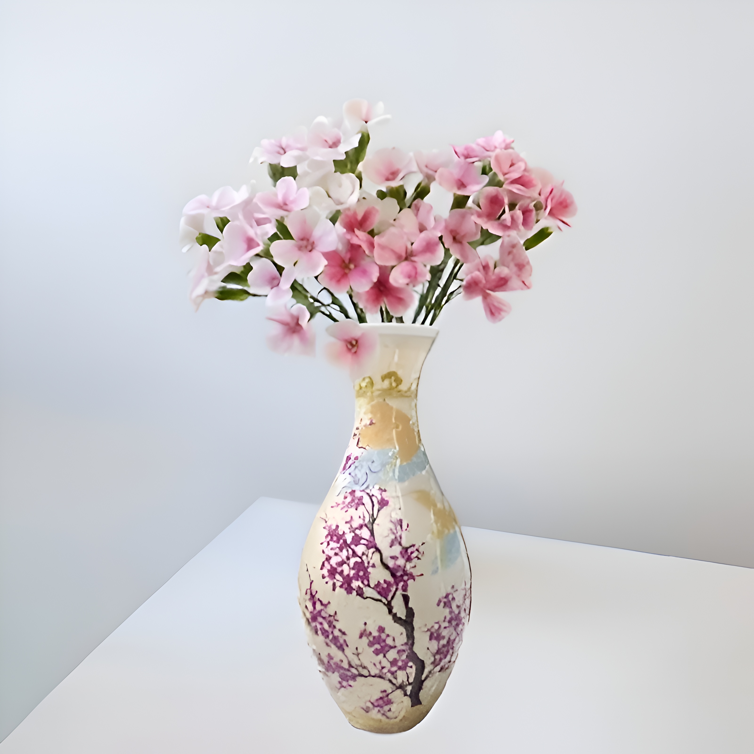 3D Floral Puzzle Vase With Stand And Water Column