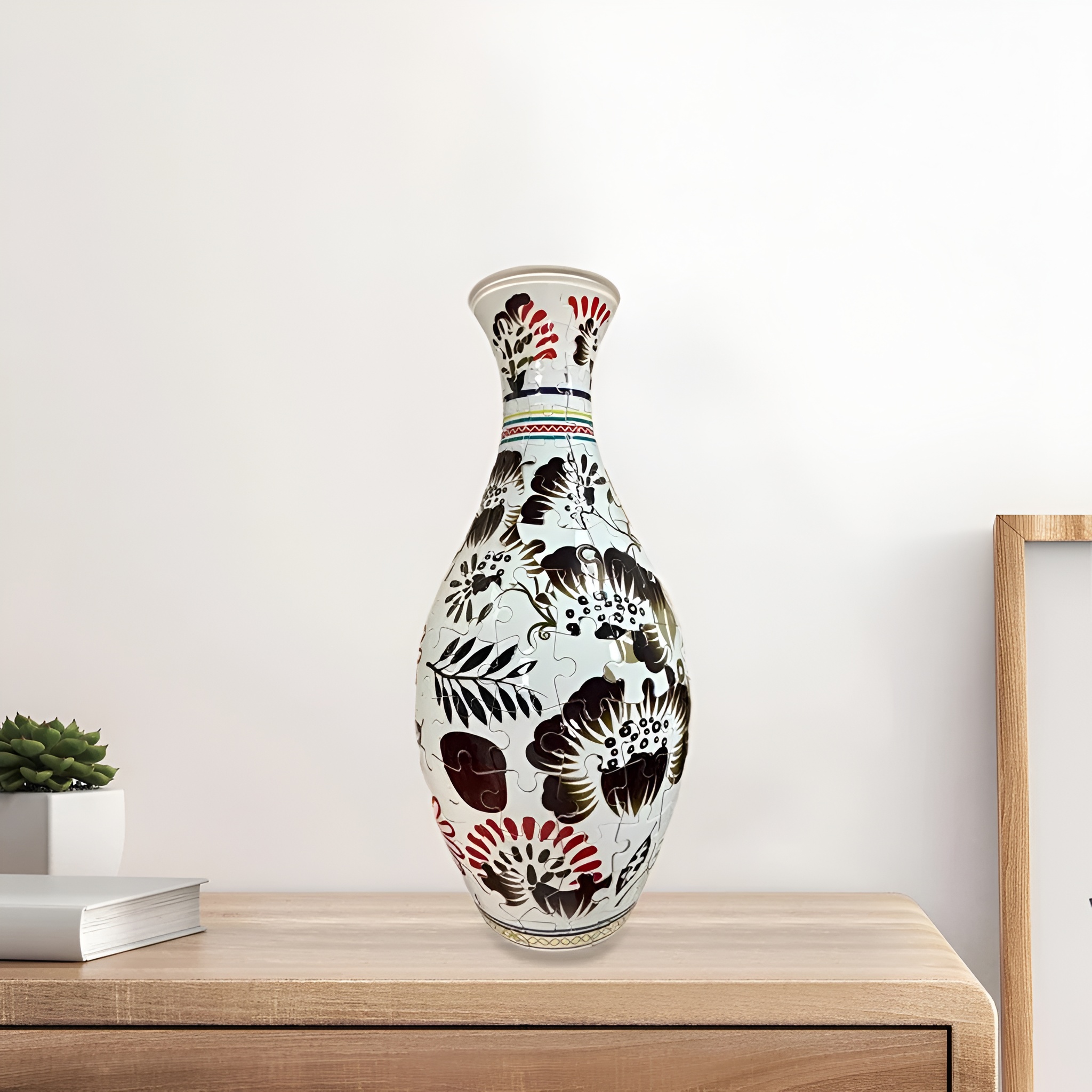 DIY 3D Puzzle Vase Unique Tabletop Ornament for Shelf Living Room Decoration