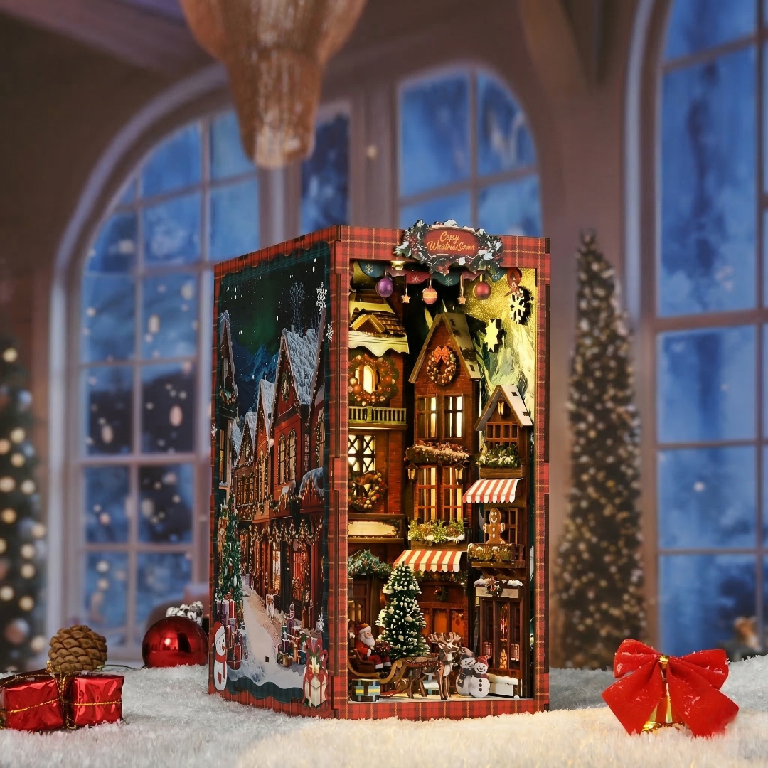 Christmas Winter Lane Miniature House, 3D Puzzle