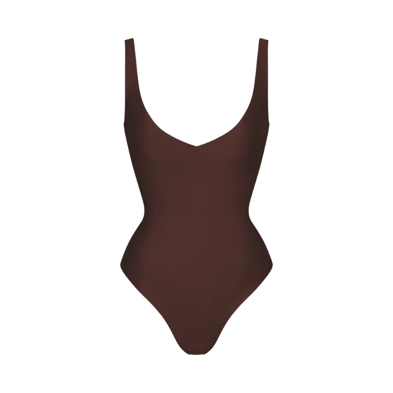 Adjustable Strap Thong Bodysuit - Slimming Body Vest