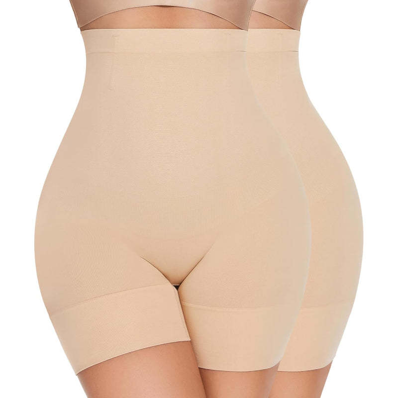 2 Pack Under Dress Sculpting Shorts With Structured Support - Secret Slim Wear