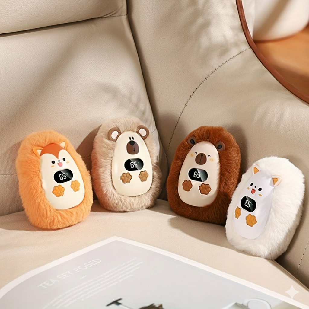 Portable USB Plush Design Warmer With Digital Display