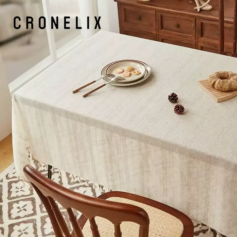 Nappe en coton et lin imperméable à l’huile décapante à thé quelques nappes de table