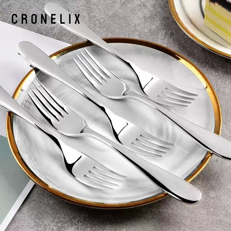 Fourche en acier inoxydable pour usage domestique avec manche long épaissi