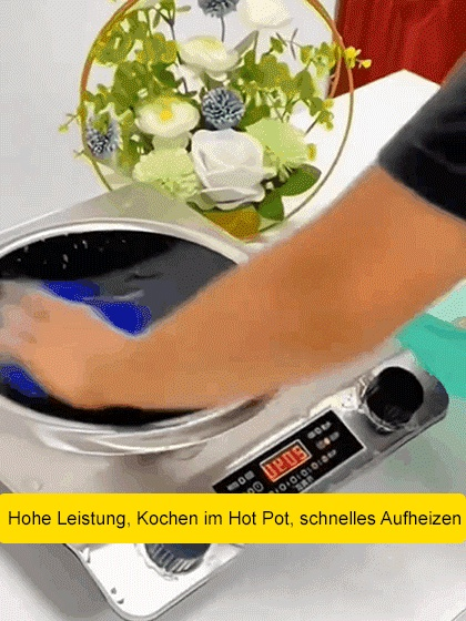 【Unabhängig vom Topftyp】Schnellheizende, leistungsstarke, konkave Induktionskochplatte