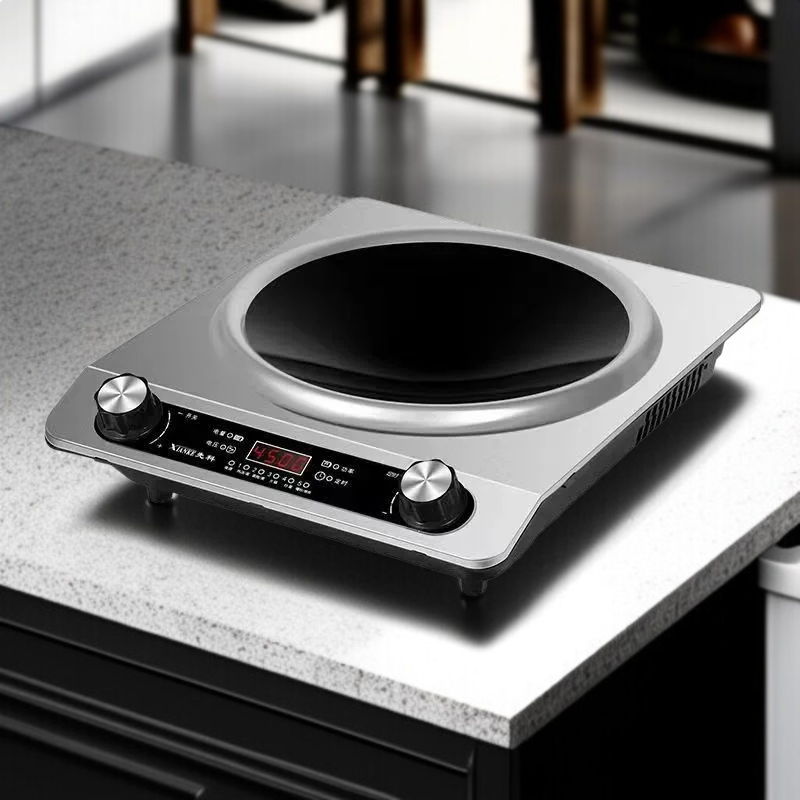 【Unabhängig vom Topftyp】Schnellheizende, leistungsstarke, konkave Induktionskochplatte