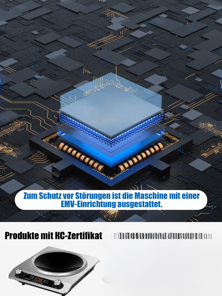 【Unabhängig vom Topftyp】Schnellheizende, leistungsstarke, konkave Induktionskochplatte