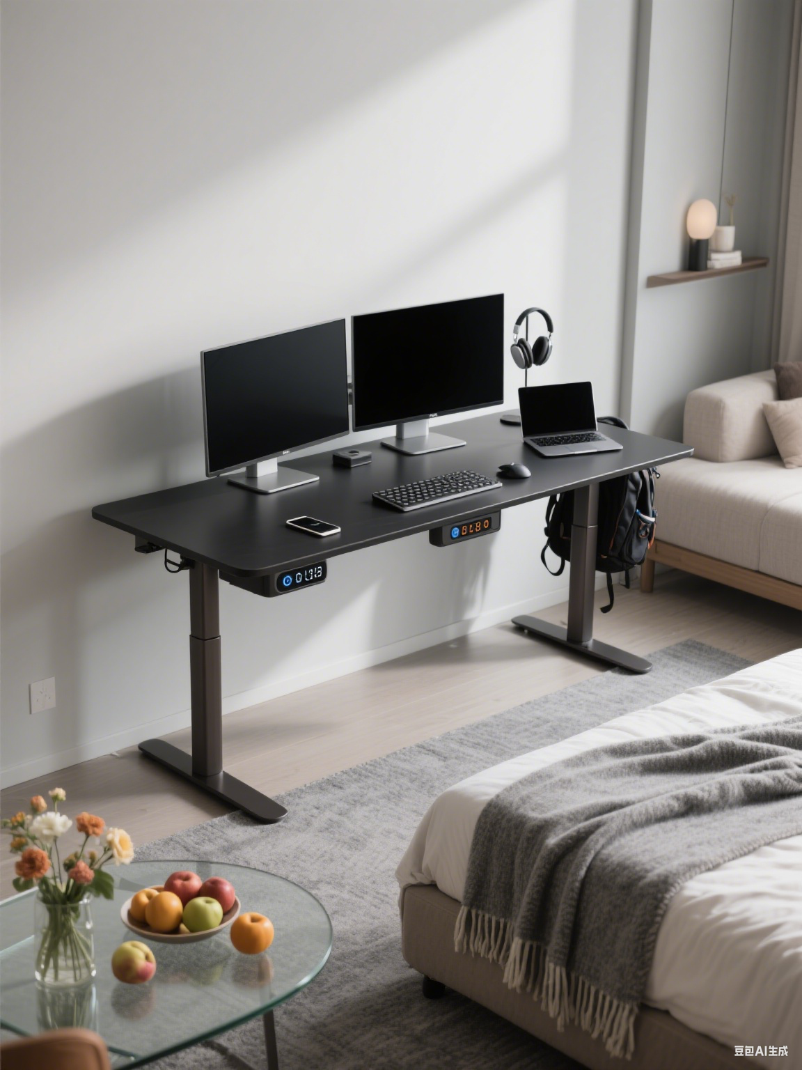 Ergonomický psací stůl s elektrickým nastavením výšky